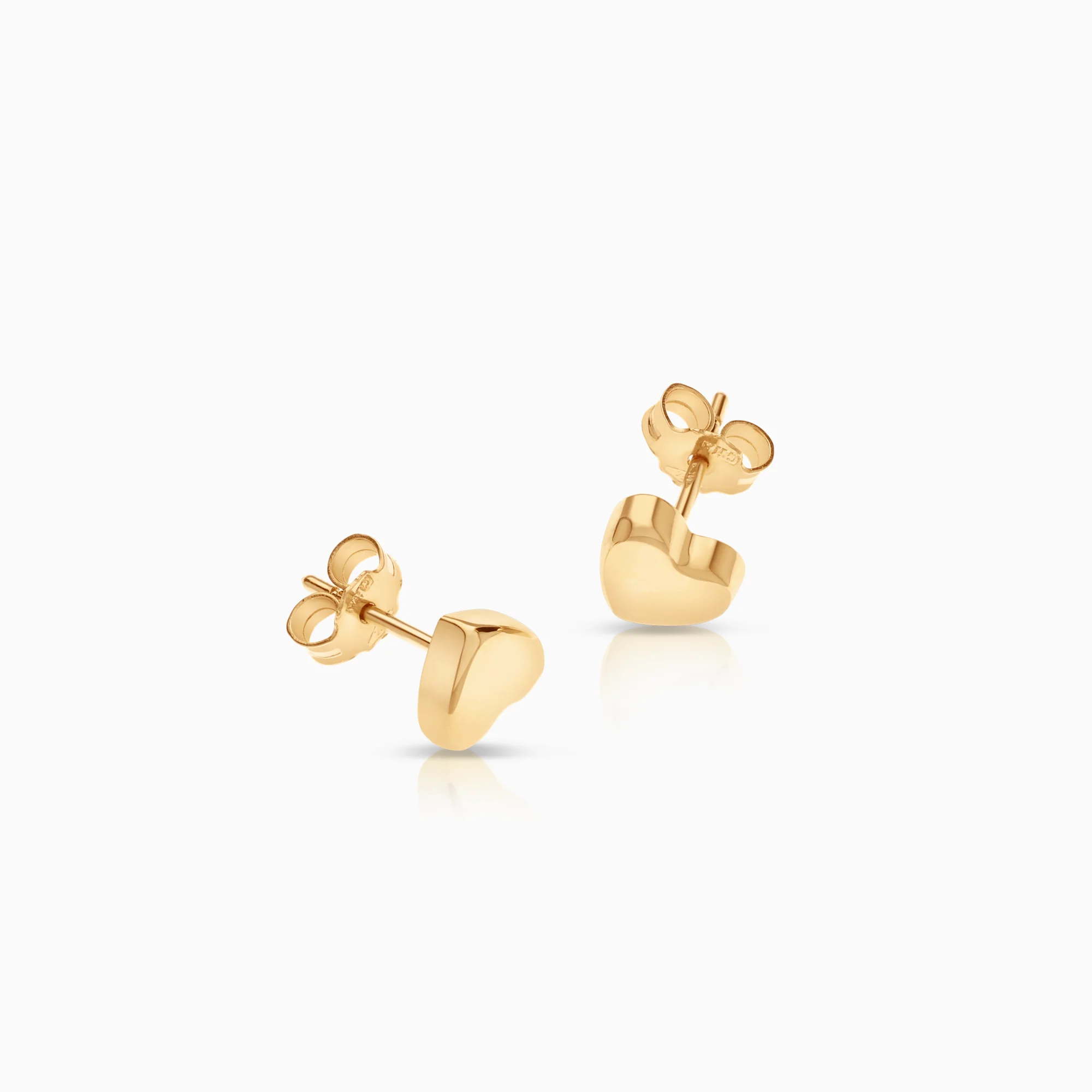 Heart earrings 1.39g 18K gold - Image 2