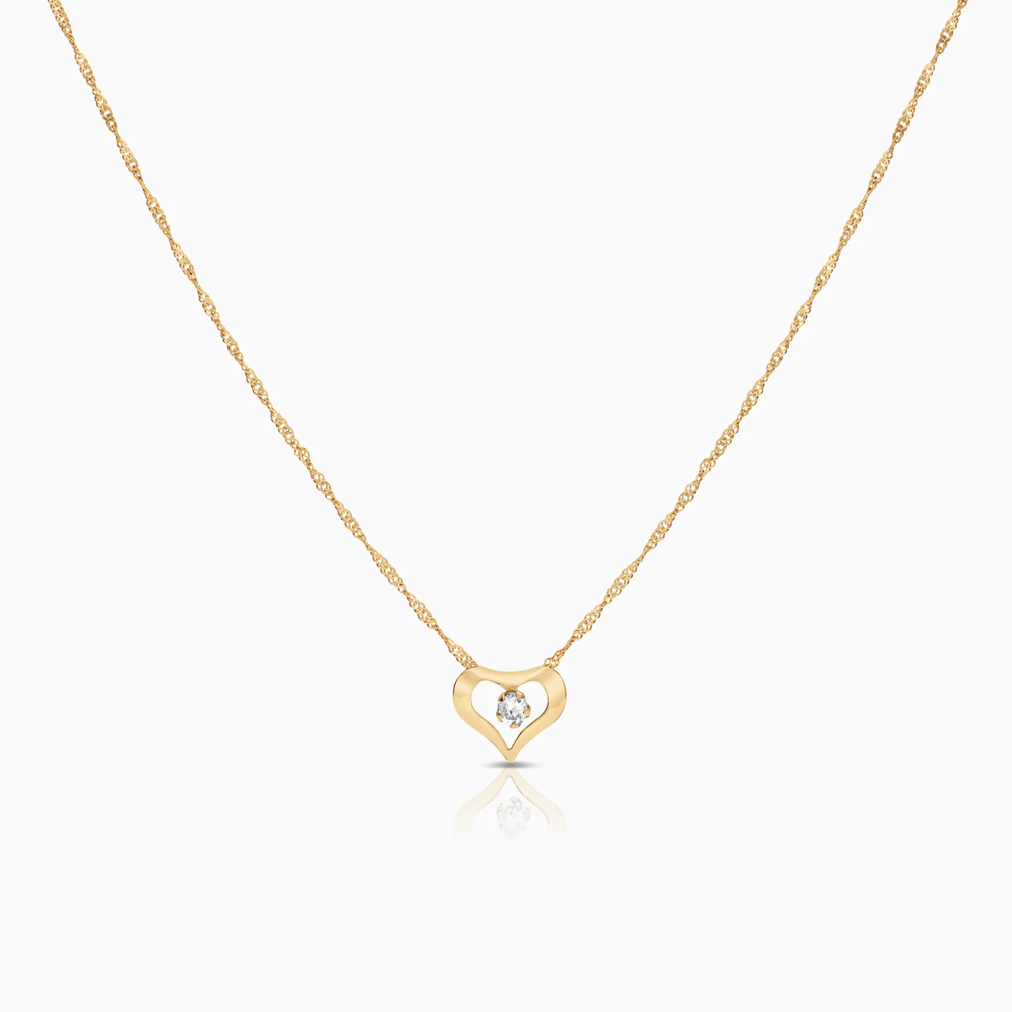 Heart pendant 1.57g 18K gold