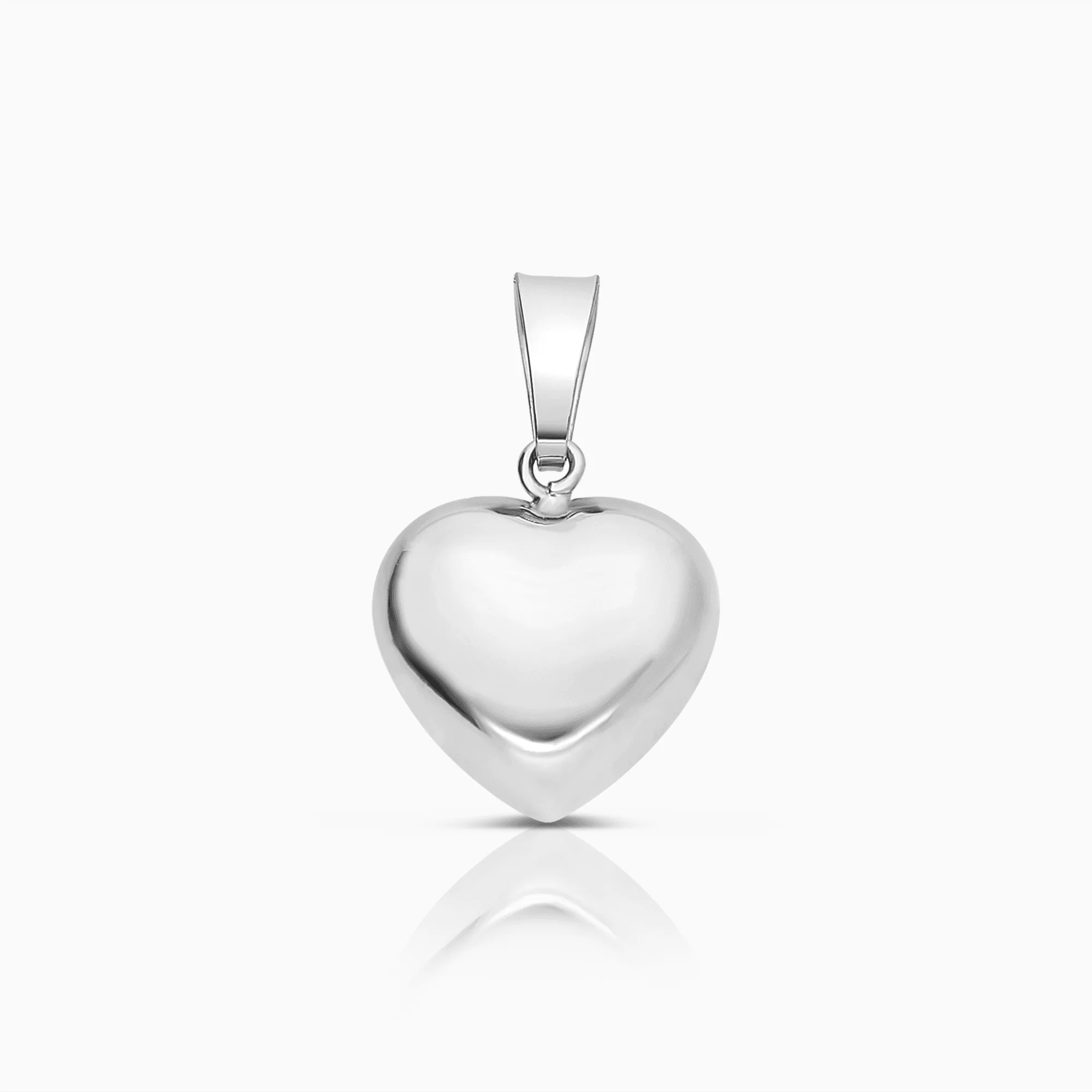 Heart pendant 1.23g 18K white gold