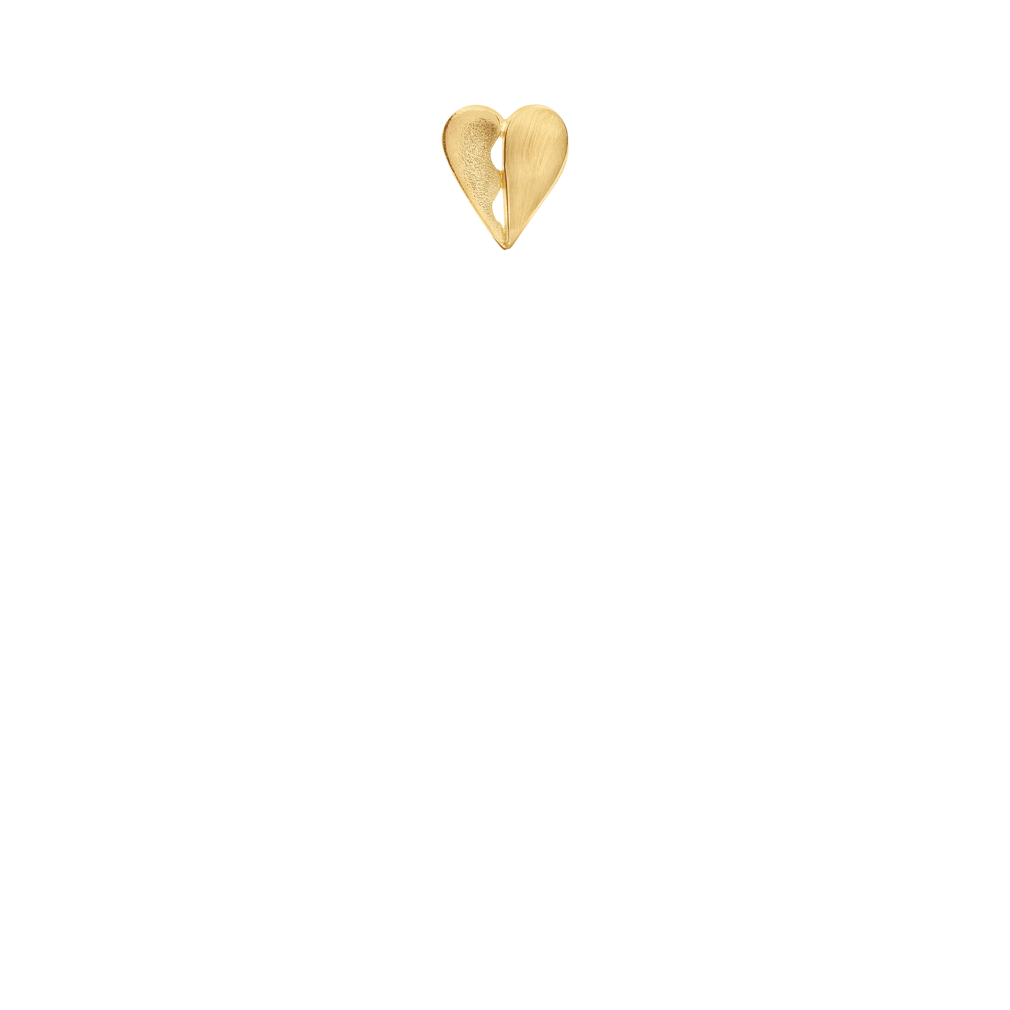 Heart pendant 1.69g 18K gold - Image 2
