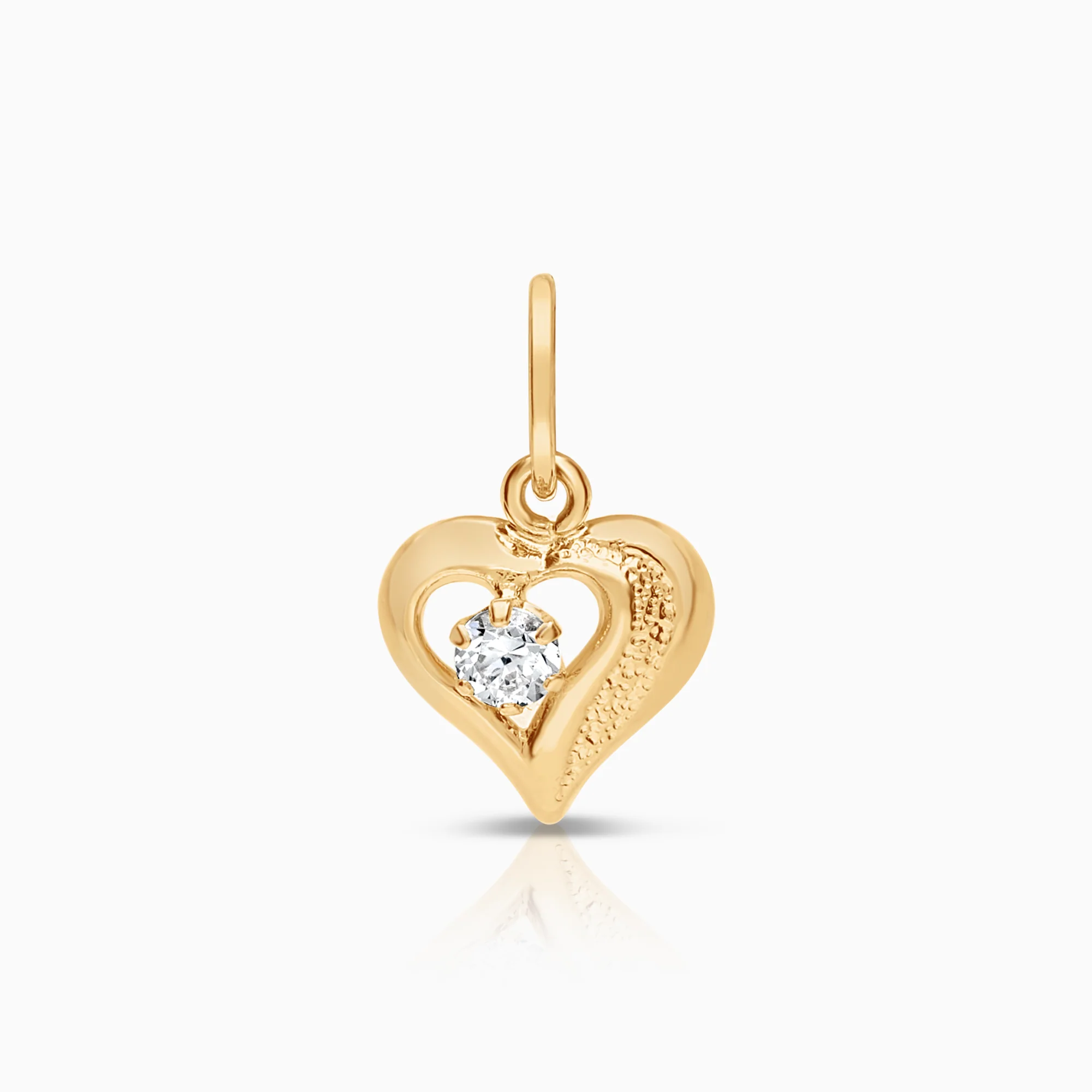 Heart pendant 0.23g 18K gold