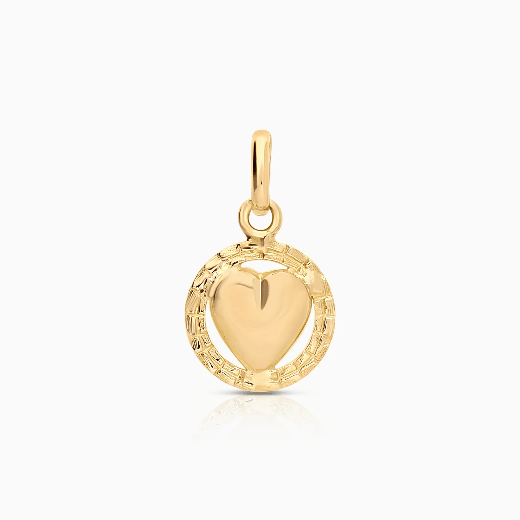 Heart pendant with wreath 0.94g 18K gold