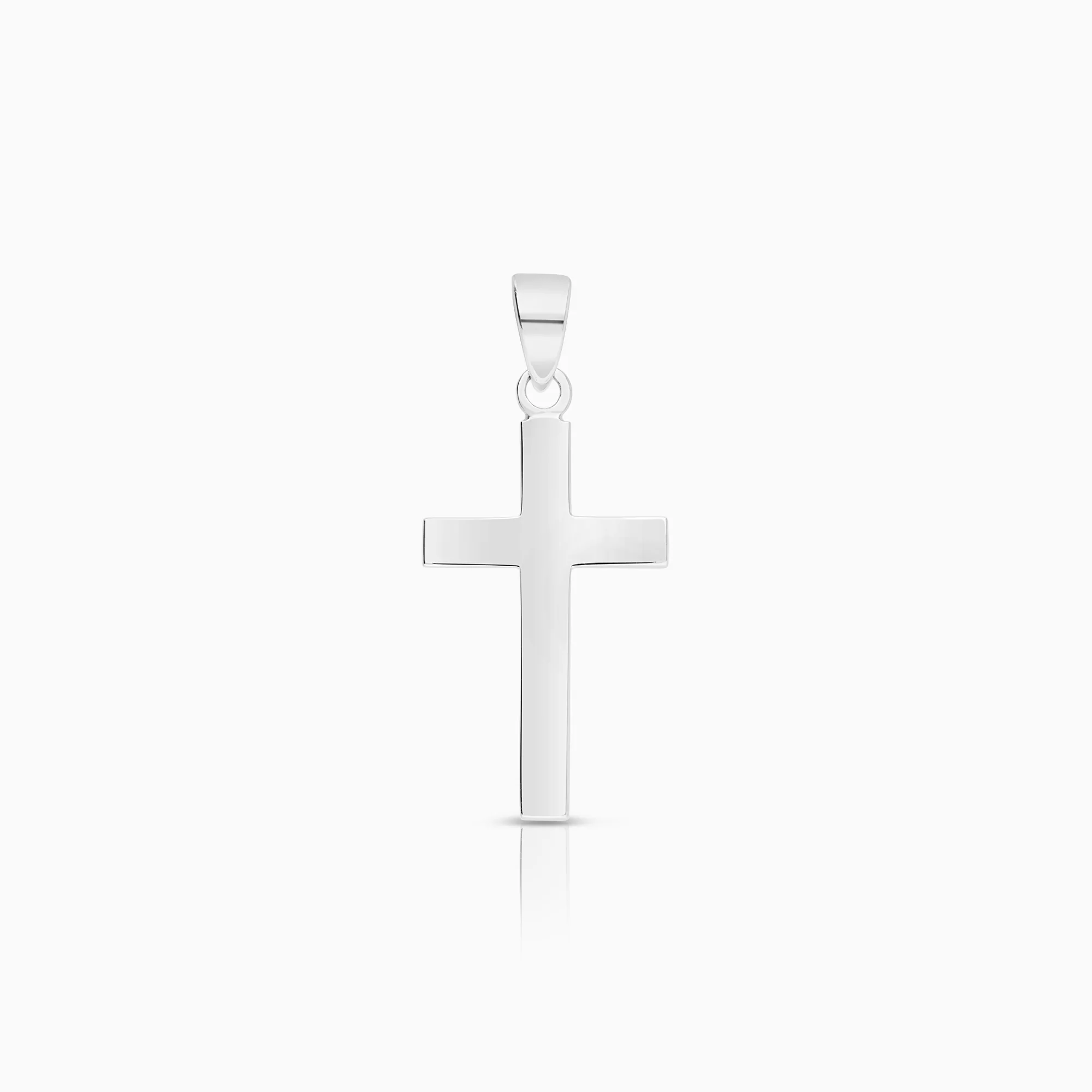 Cross pendant 1.04g 18K white gold