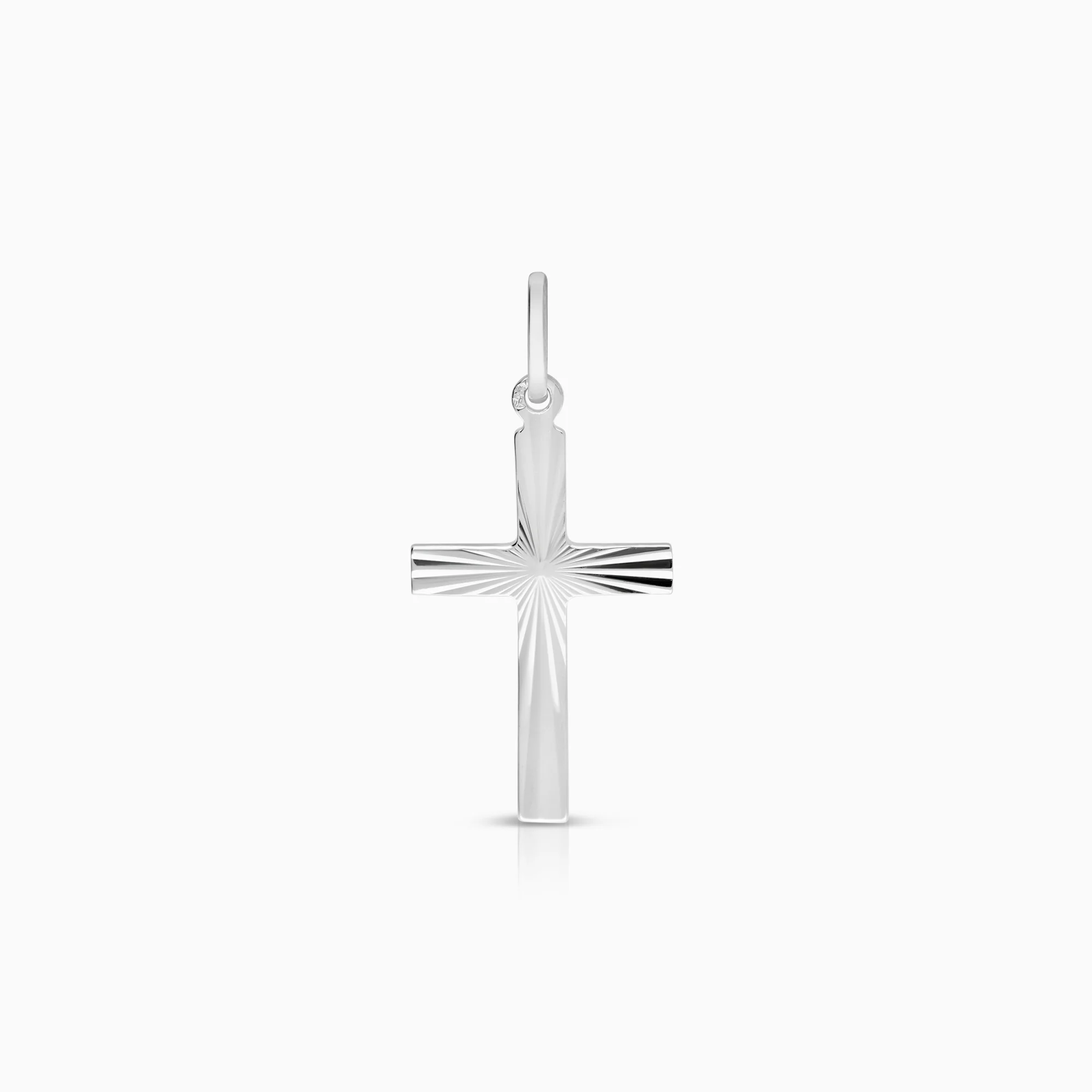 Cross pendant 1.12g 18K white gold