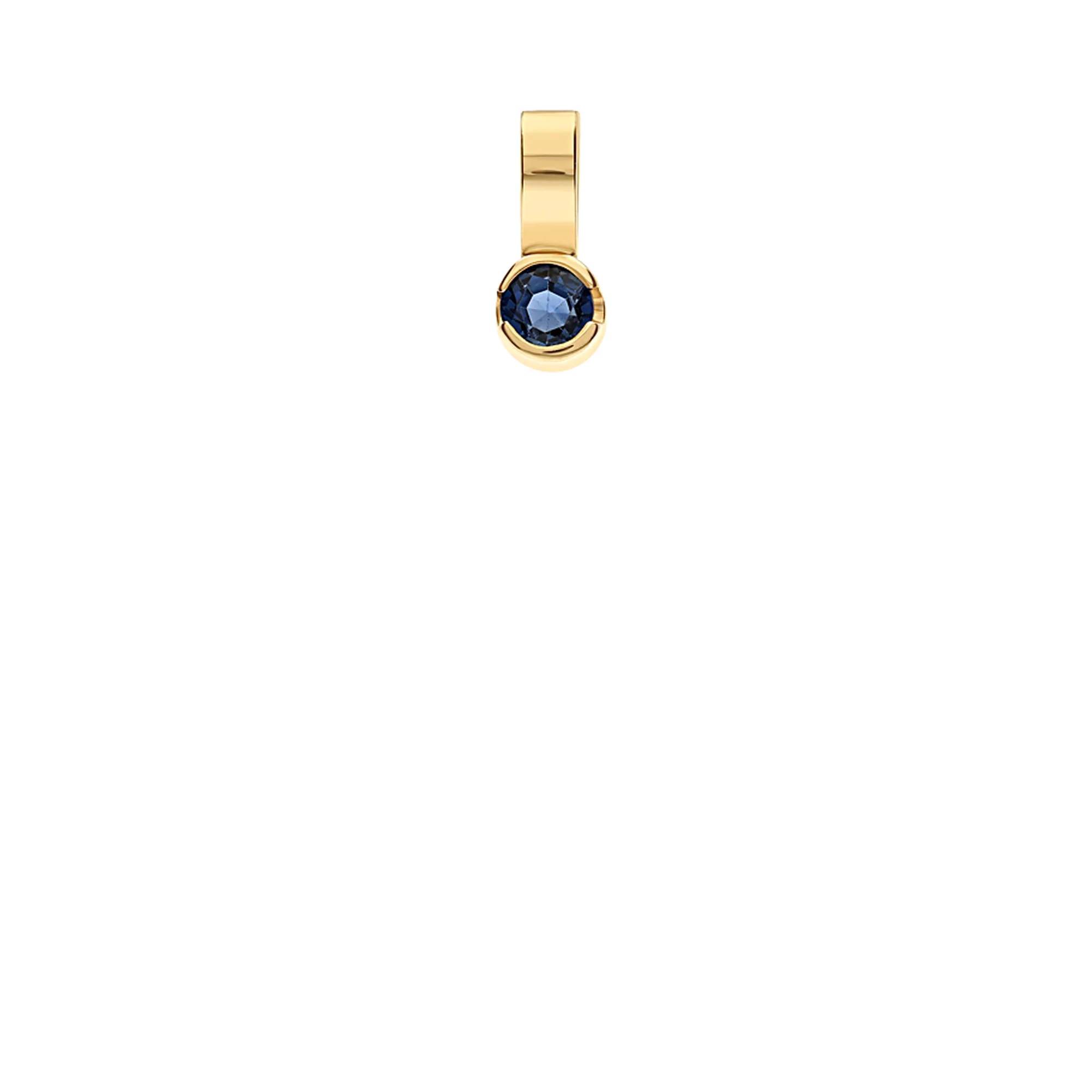 Pendant with Blue Sapphire 0.71g 18K Gold - Image 2