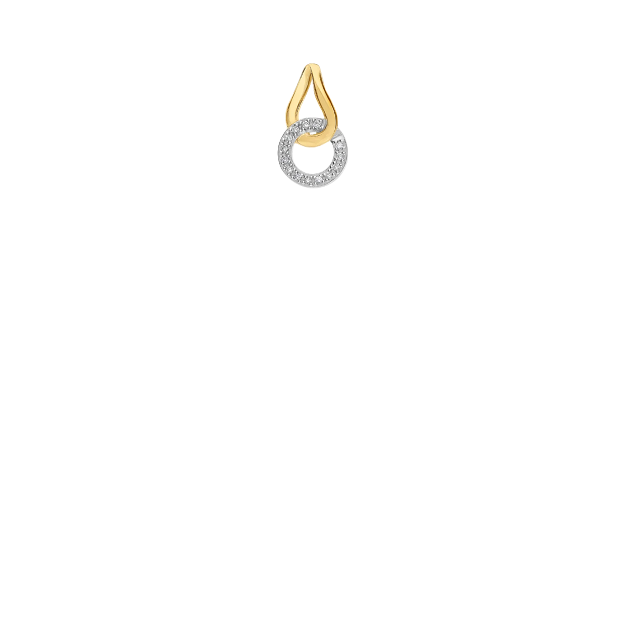 Pendant with diamonds 0.10ct 18K gold - Image 2