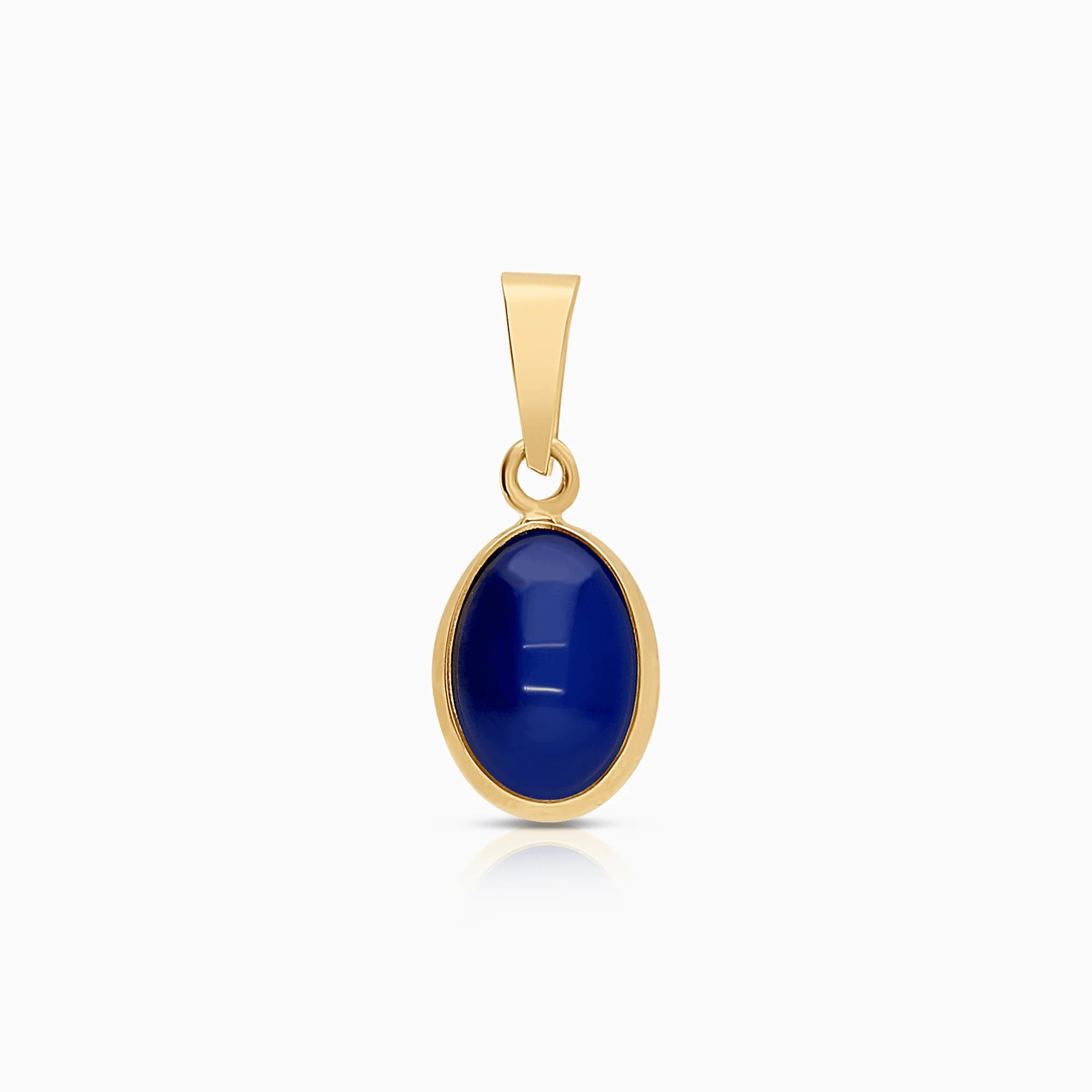 Pendant with a blue star sapphire 0.52g 18K gold