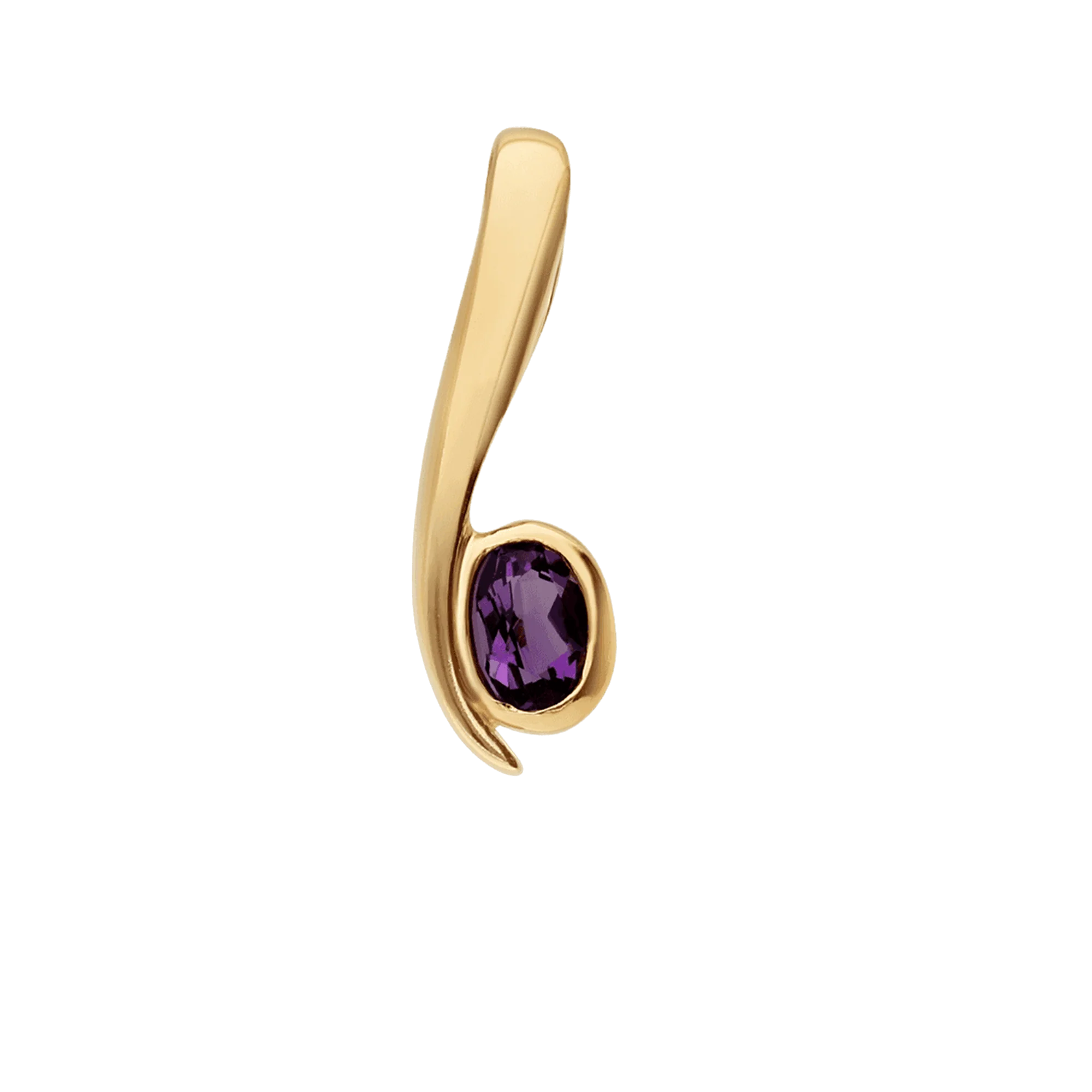 Pendant with purple stone 2.07g 18K gold - Image 2