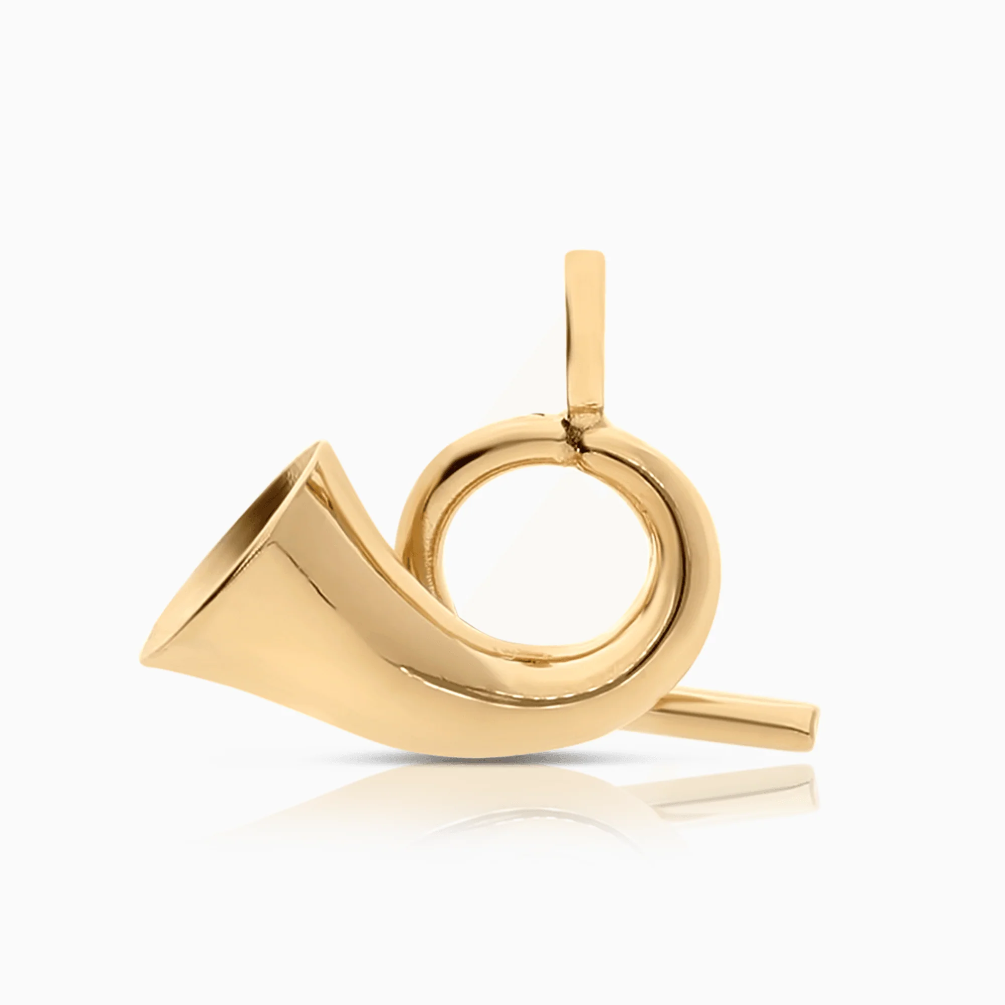 Post horn pendant 0.99g 18K gold