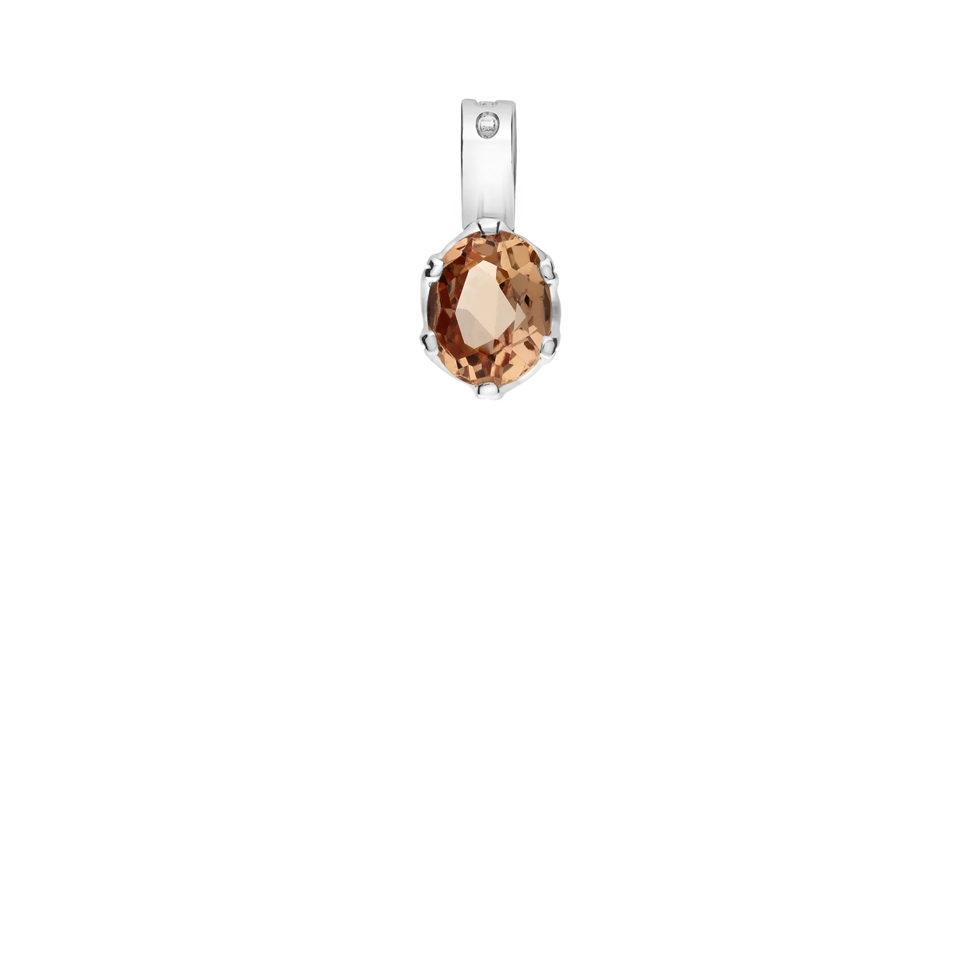 Pendant topaz 18K white gold - Image 2