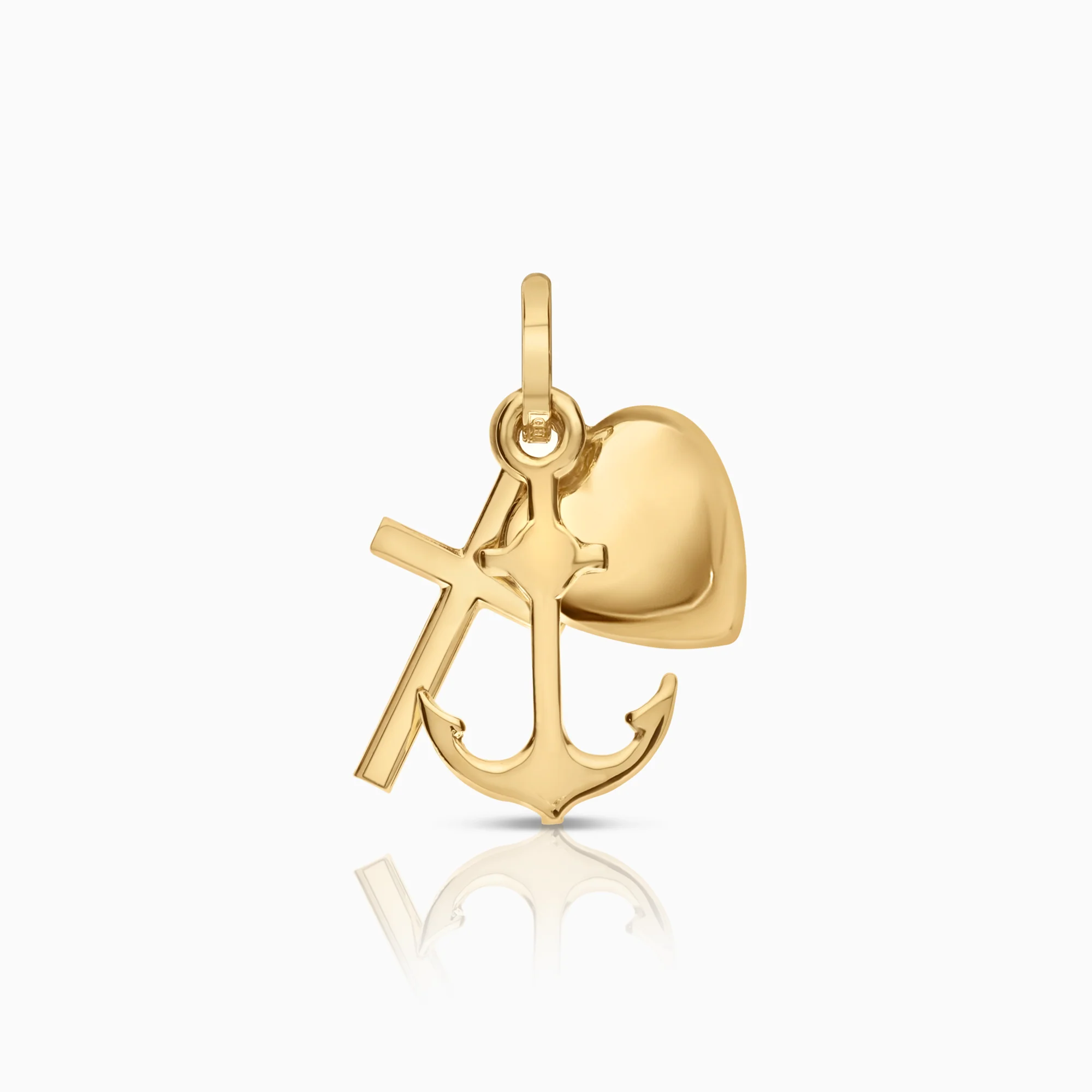 Faith, hope & love pendant 0.76g 18K gold