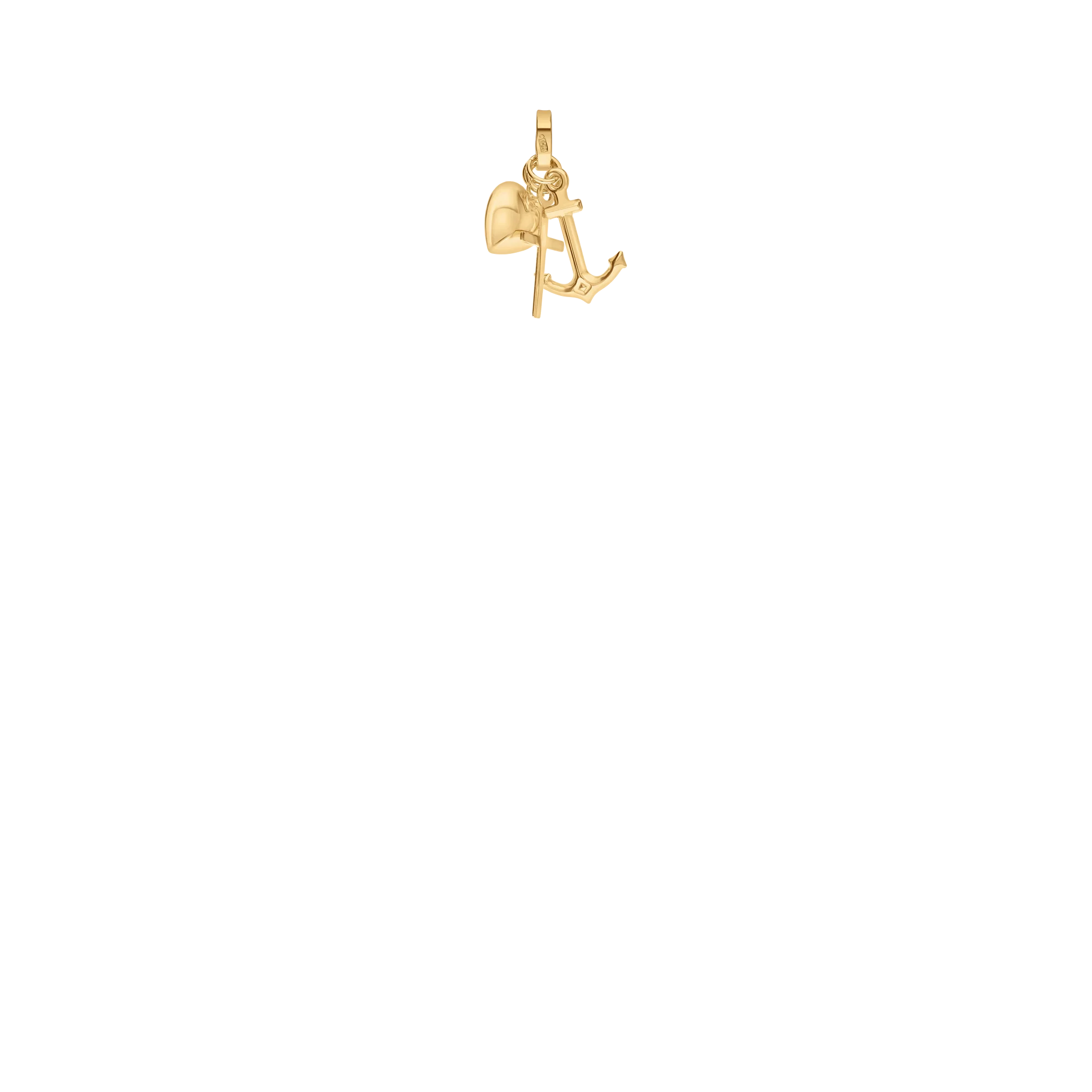 Pendant faith, hope & love 0.77g 18K gold - Image 2