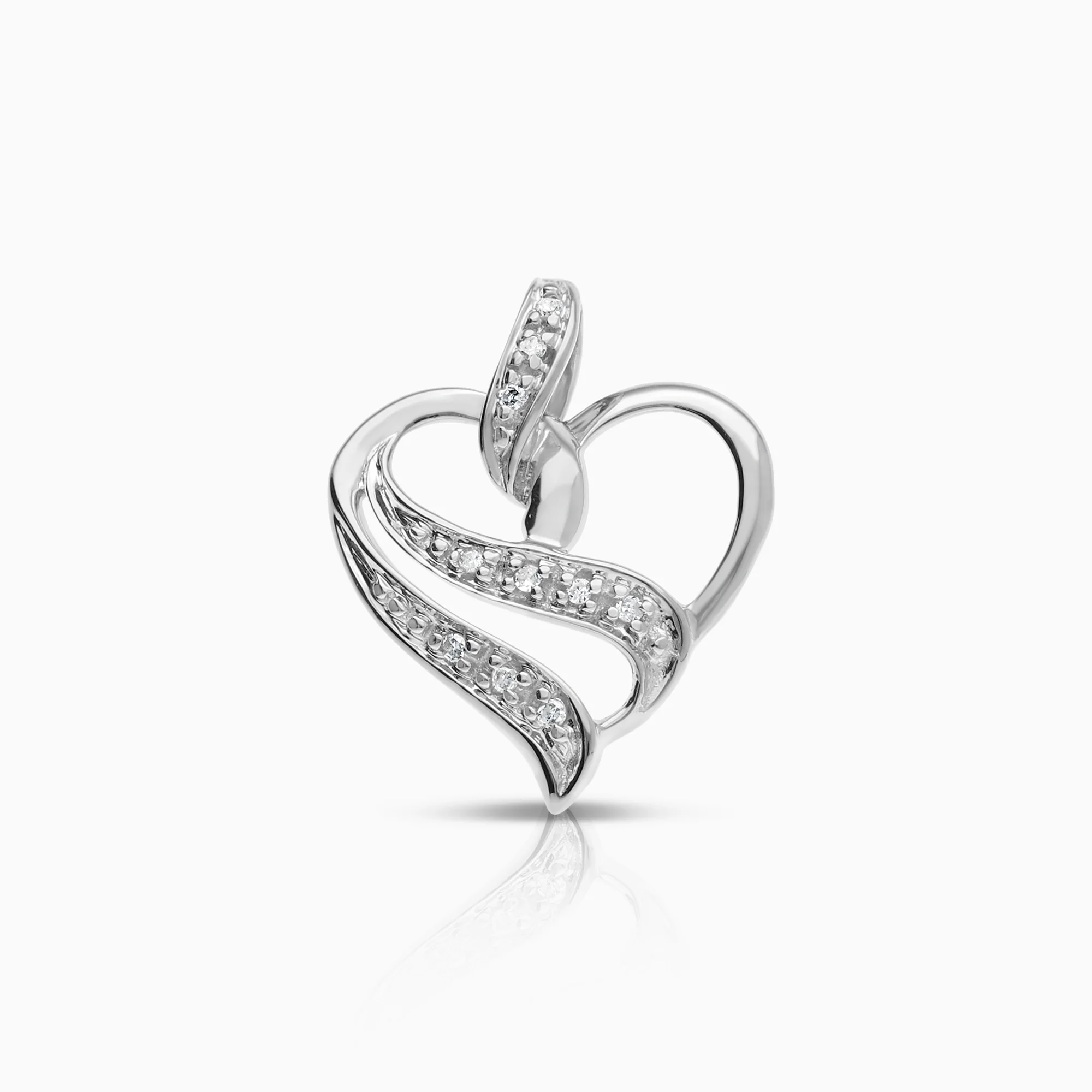 Heart pendant 0.03ct 1.07g 18K gold