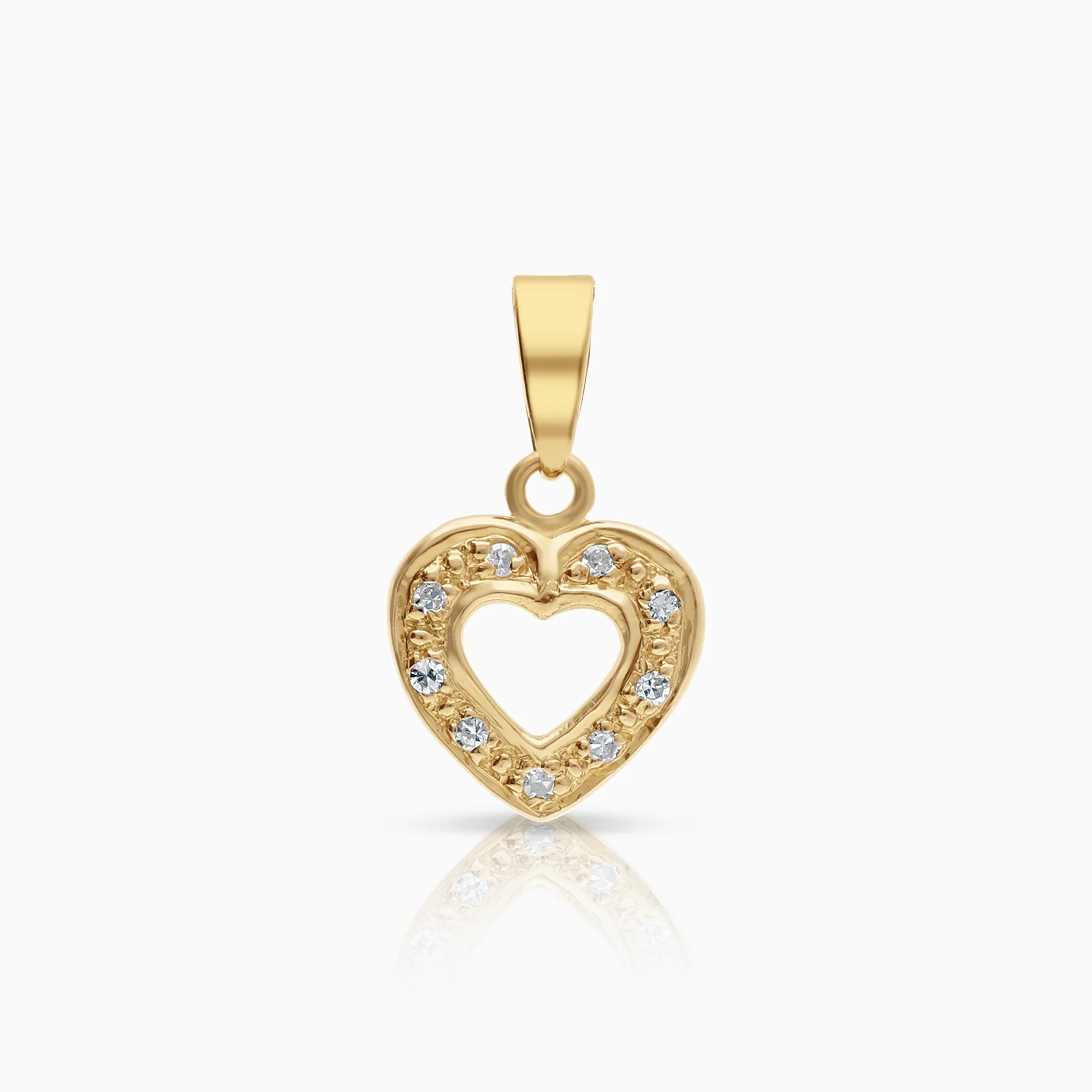 Heart pendant 0.04ct 0.70g 18K gold