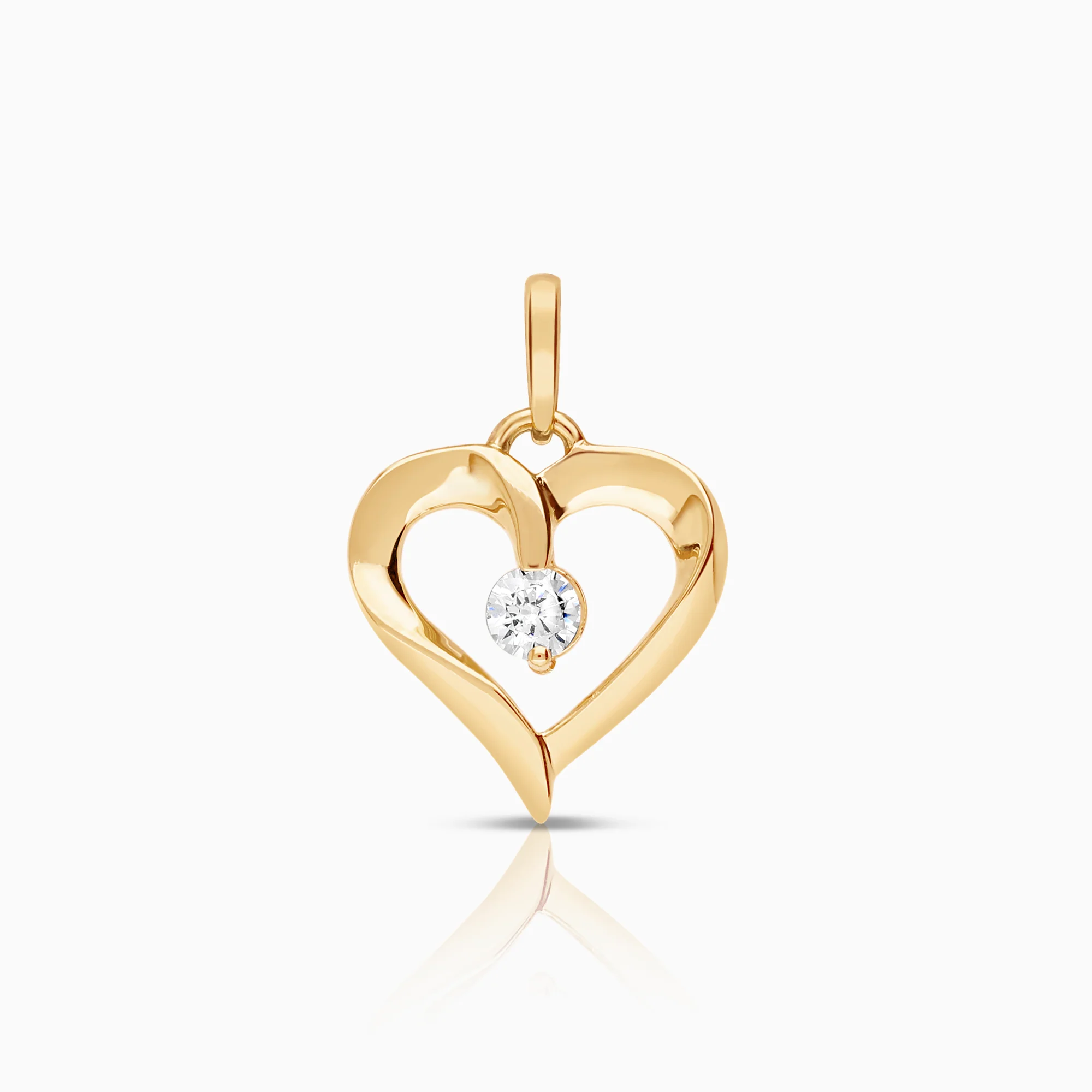 Heart pendant 0.68g 18K gold