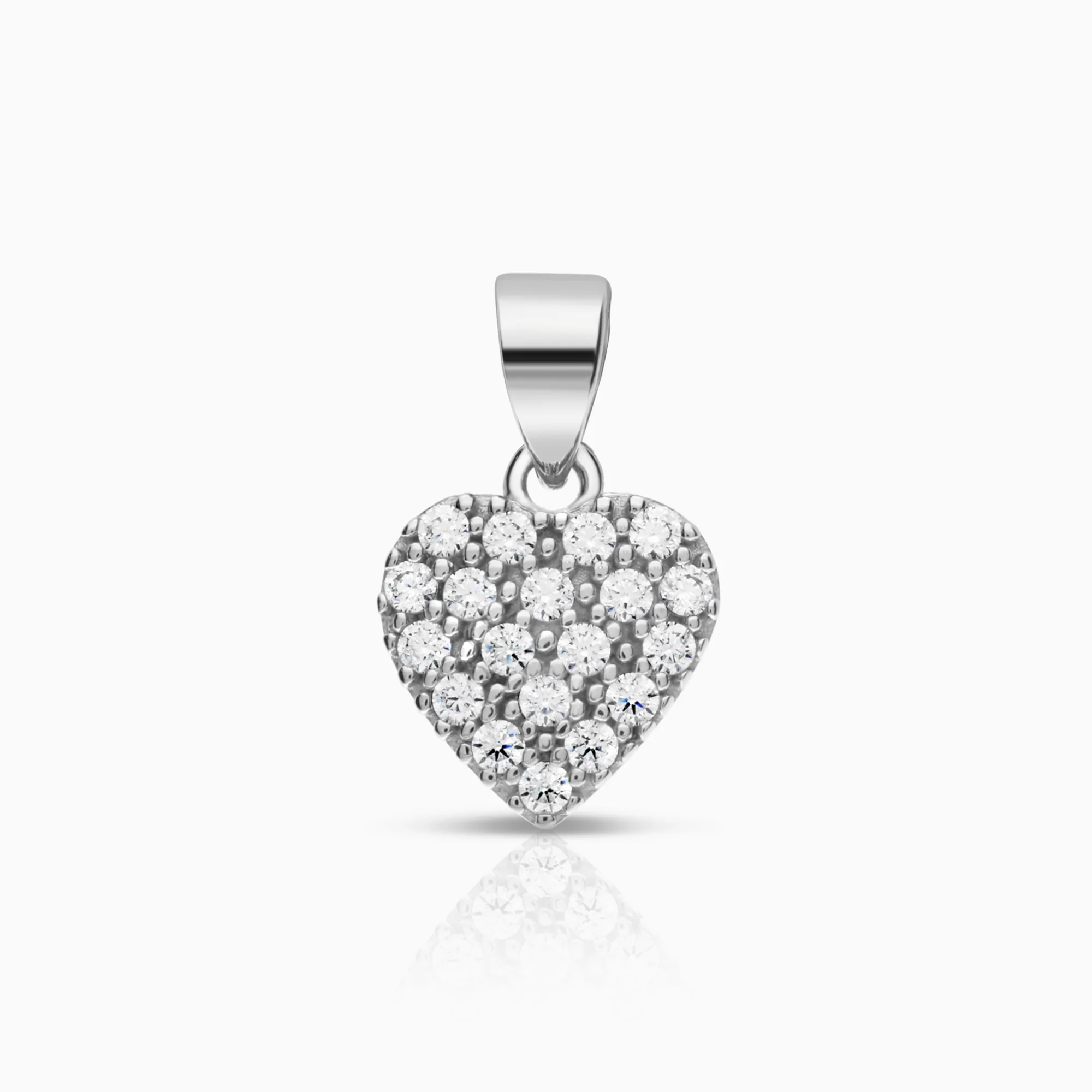 Heart pendant 1.45g 18K white gold.
