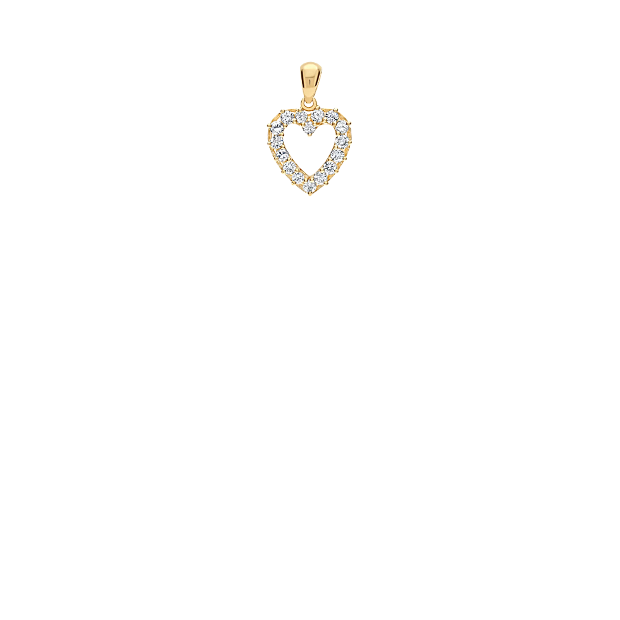 Heart Pendant Diamonds 0.63ct 18K Gold - Image 2