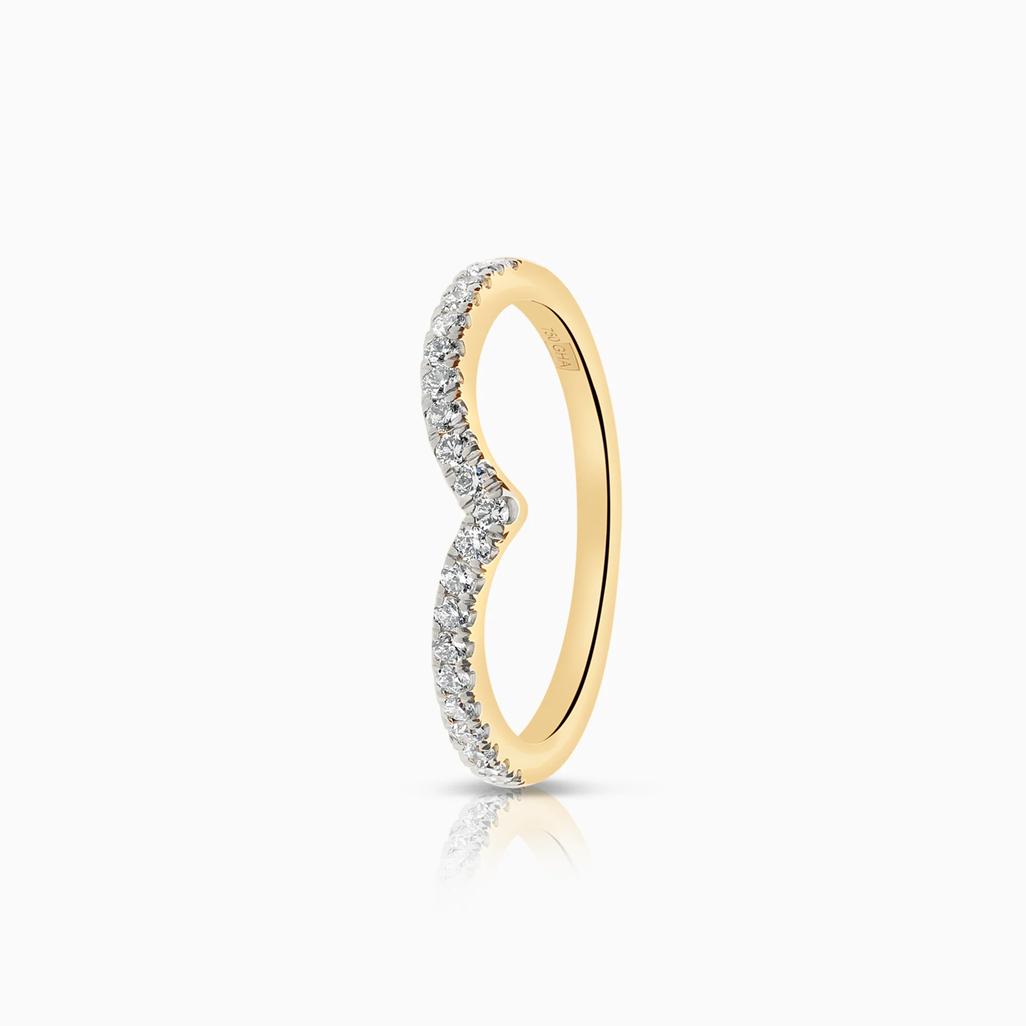 Jacket ring 0.21ct 18K gold