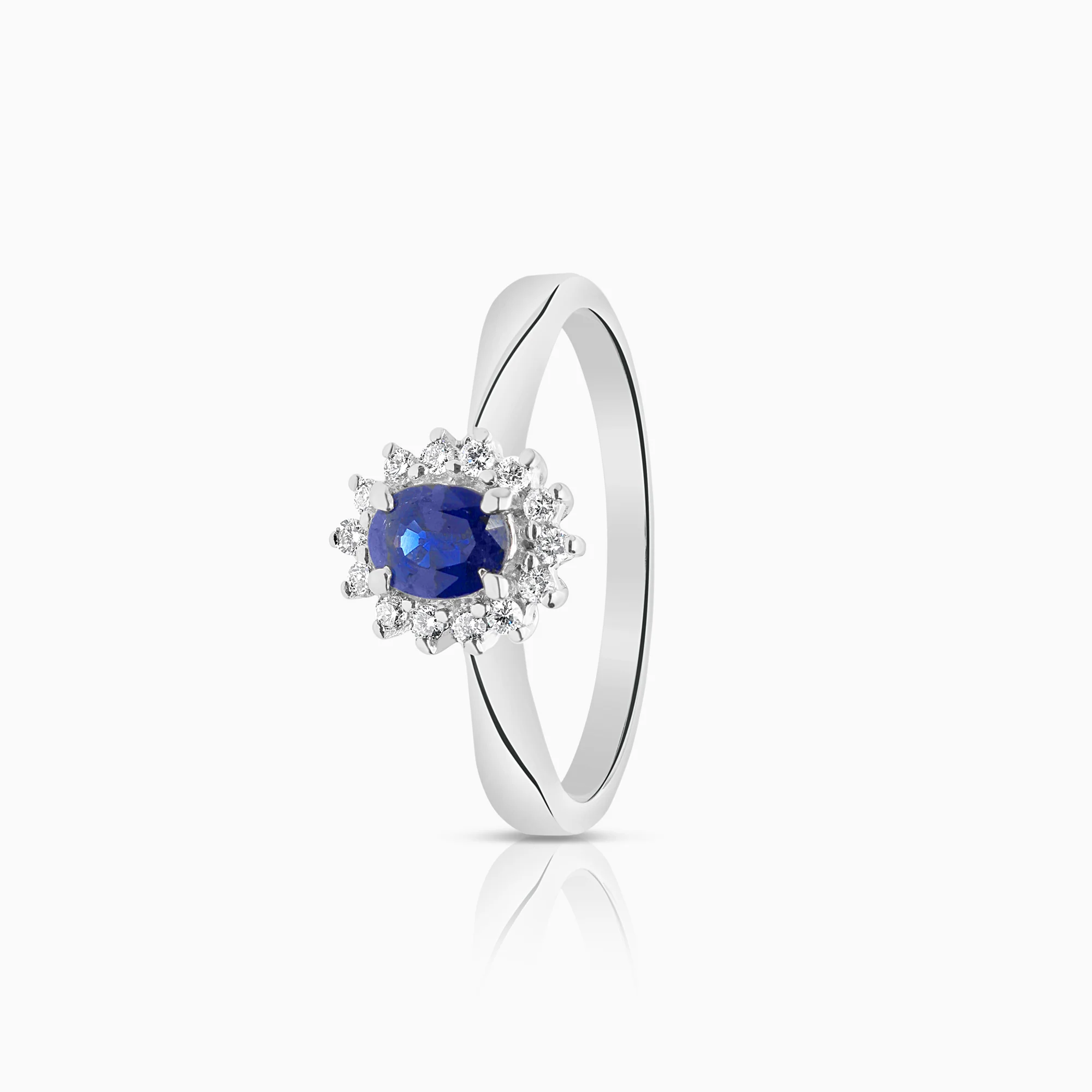 Carmosé ring 0.14ct 18K white gold sapphire