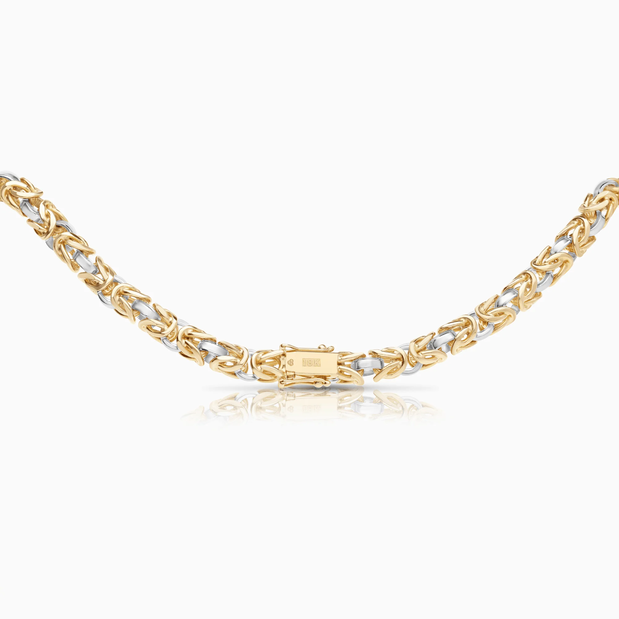 Byzantine link 144.60g 18K yellow/white gold - Image 2