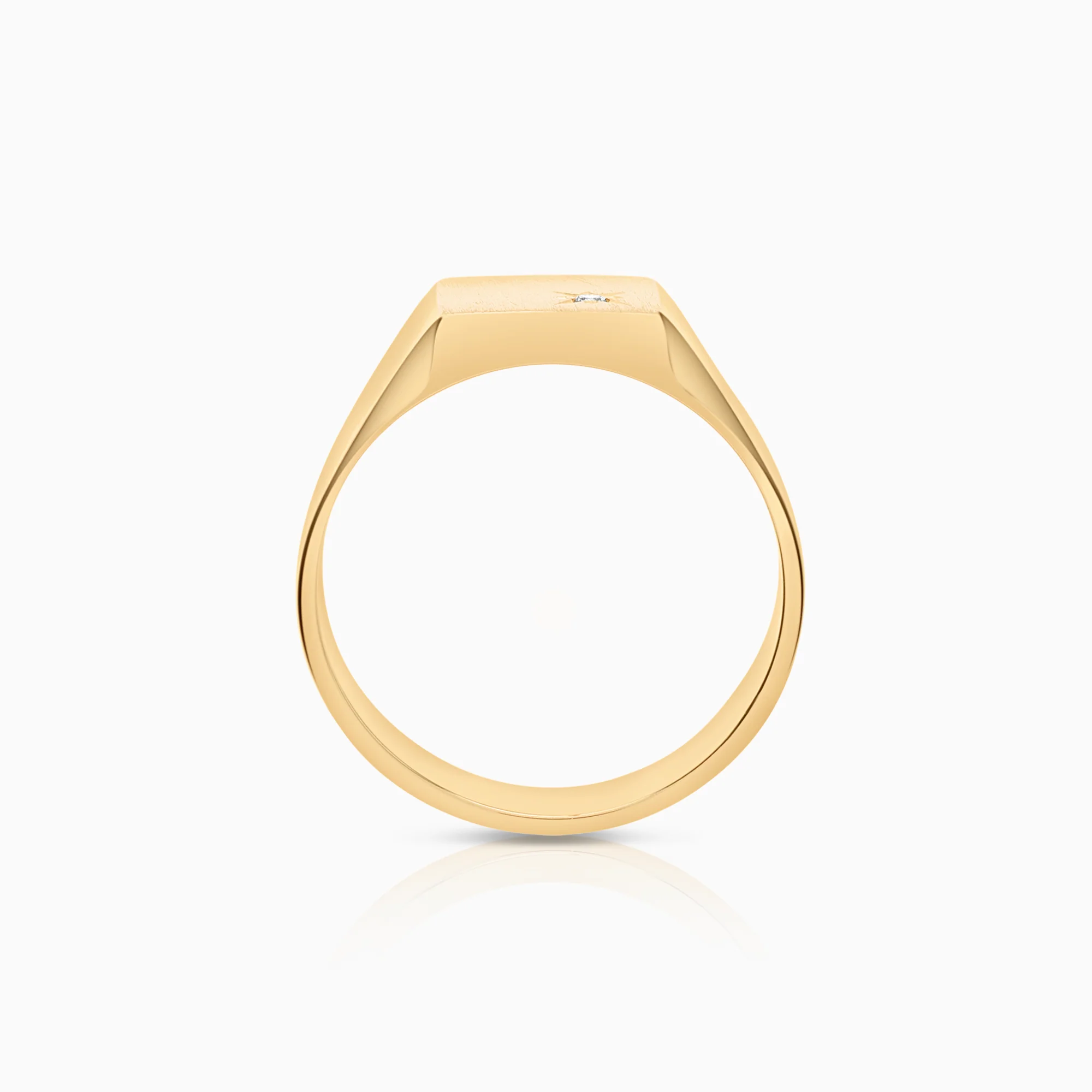 Signet ring 0.02ct 18K gold - Image 2