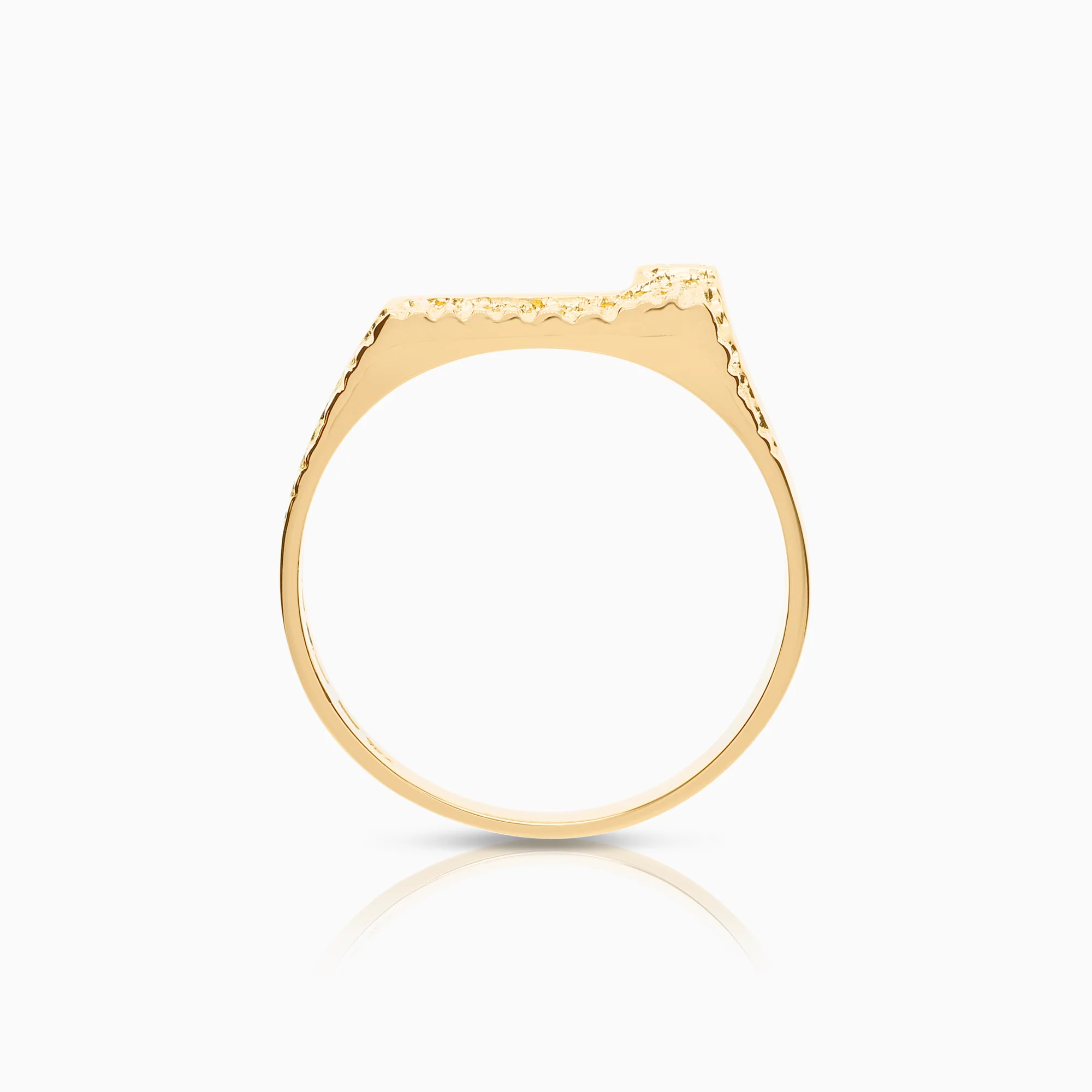 Signet ring 0.02ct 18K gold - Image 2