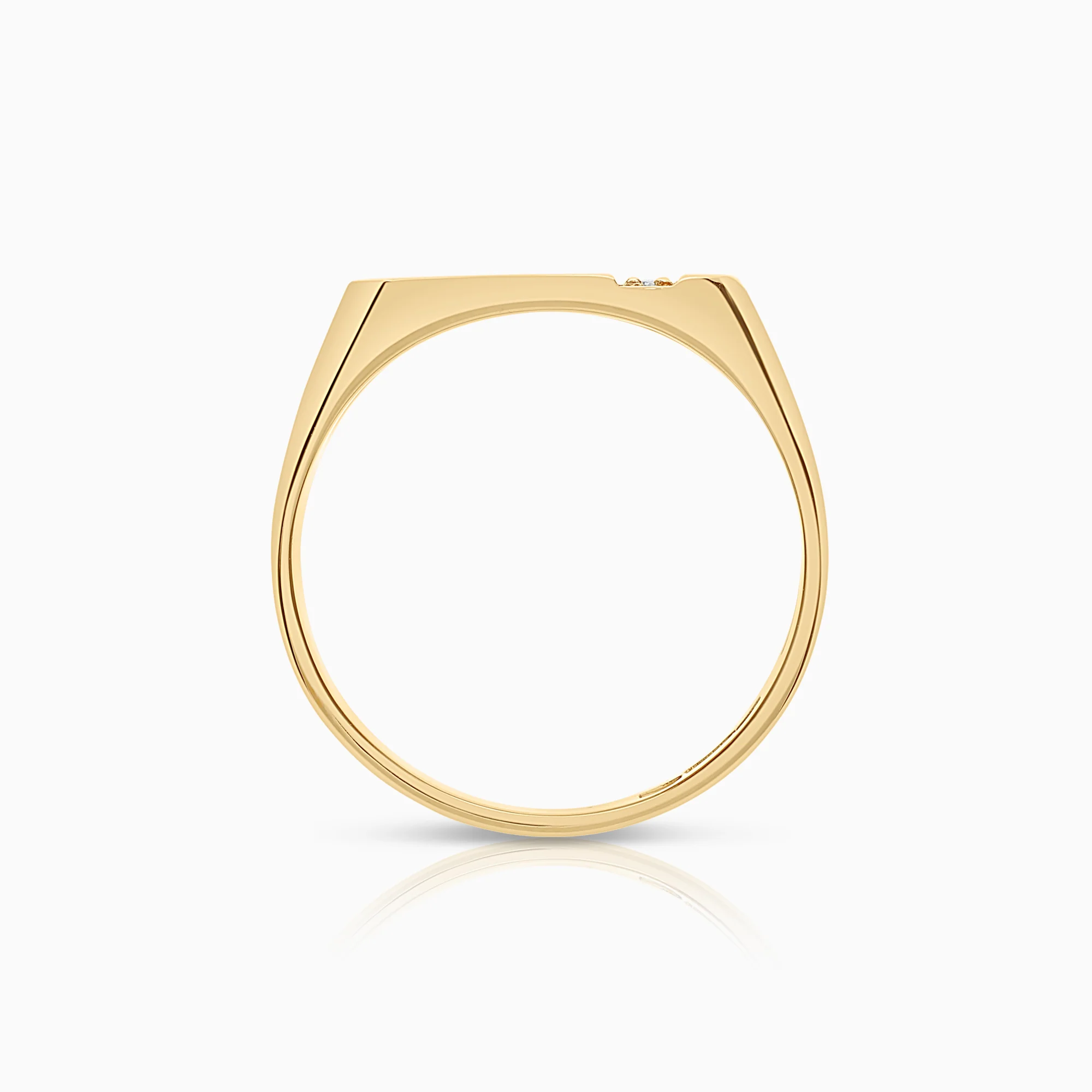 Signet ring 0.08ct 18K gold - Image 2