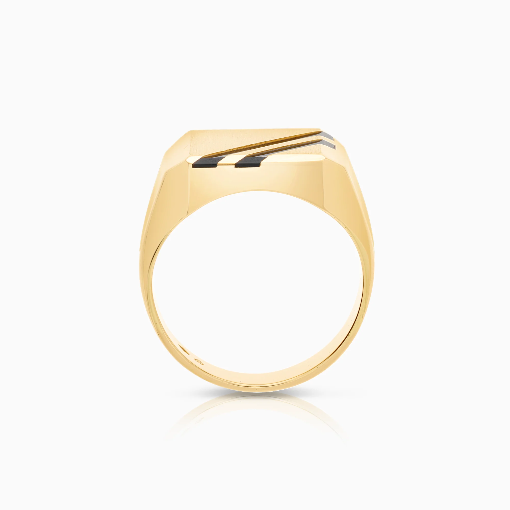 Signet ring onyx 6.31g 18K gold - Image 3
