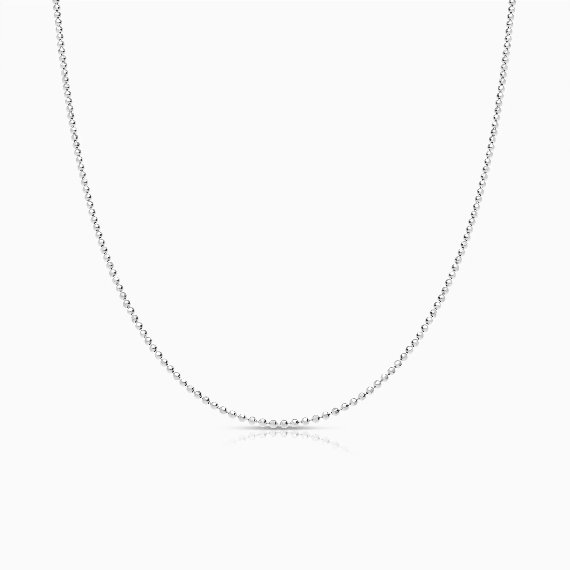 Ball chain 45cm 18K white gold