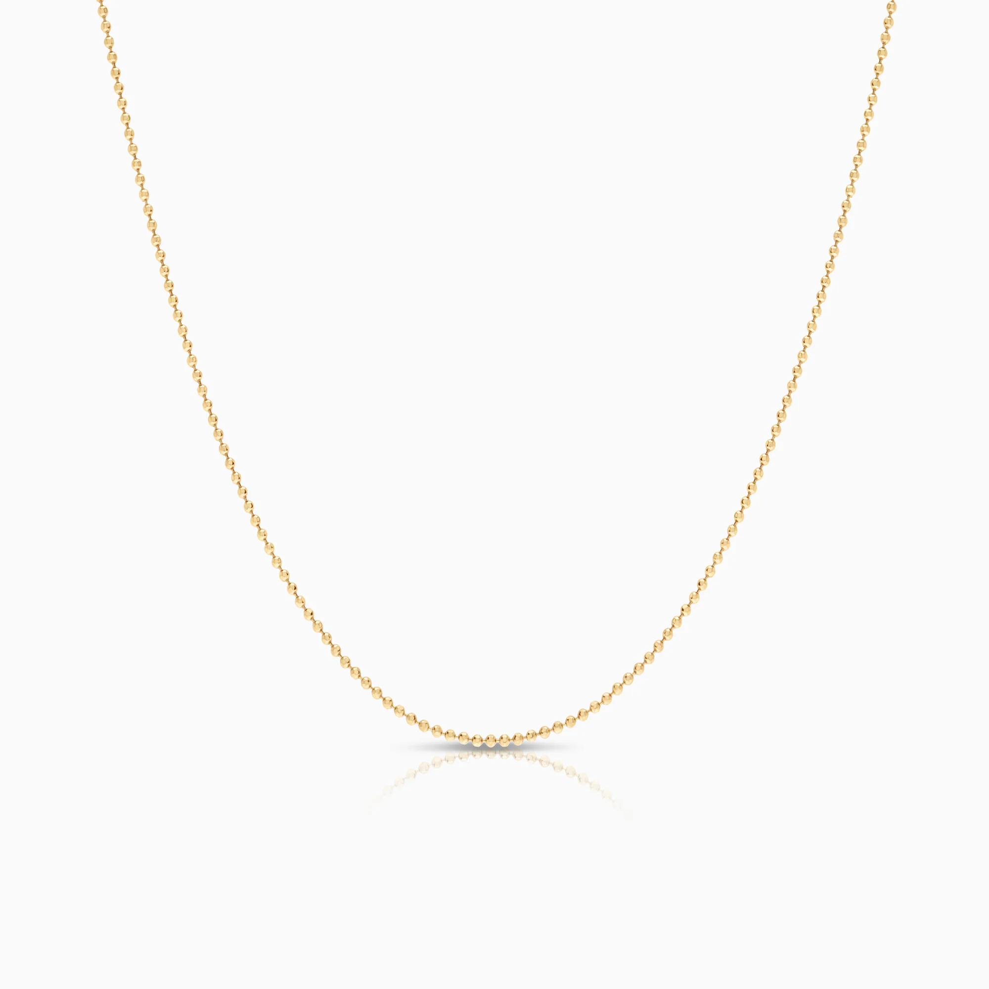 Bead chain necklace 2.47g 18K gold