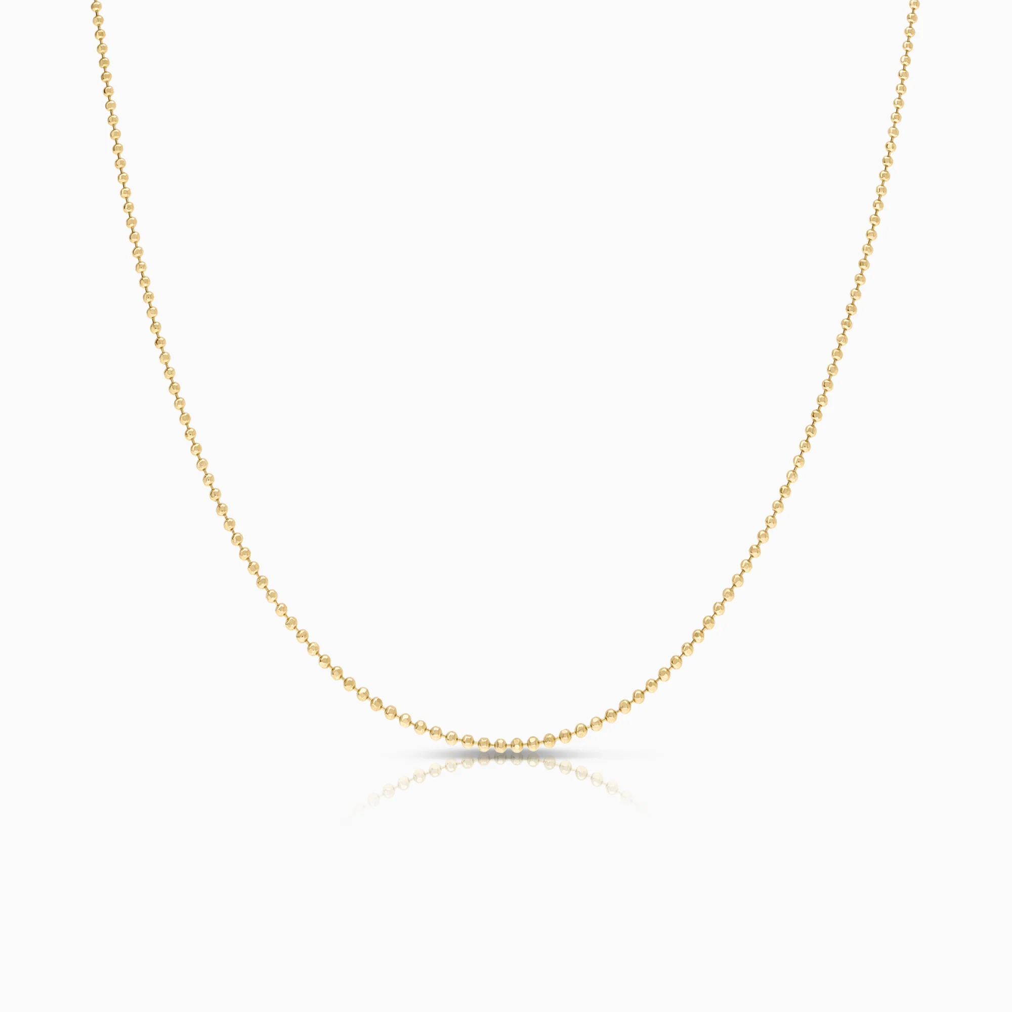 Bead-link necklace 2.66g 18K gold