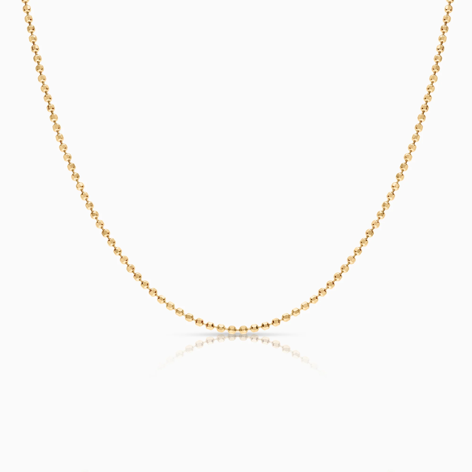 Bead chain necklace 6.75g 18K gold