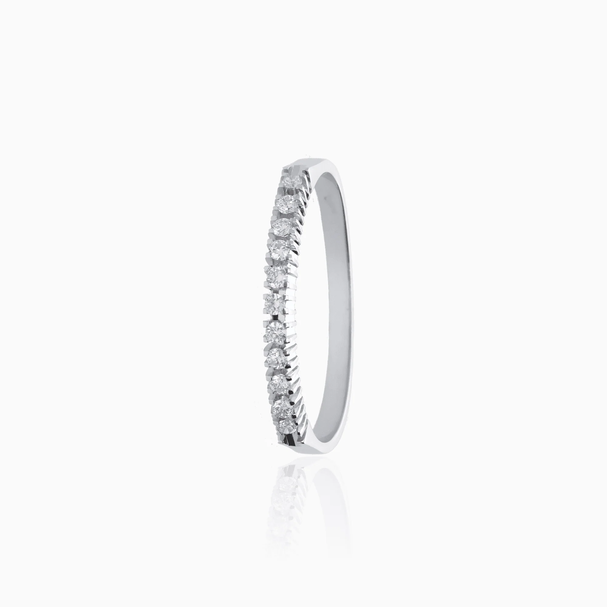 Quarter eternity ring 0.11ct 18K white gold