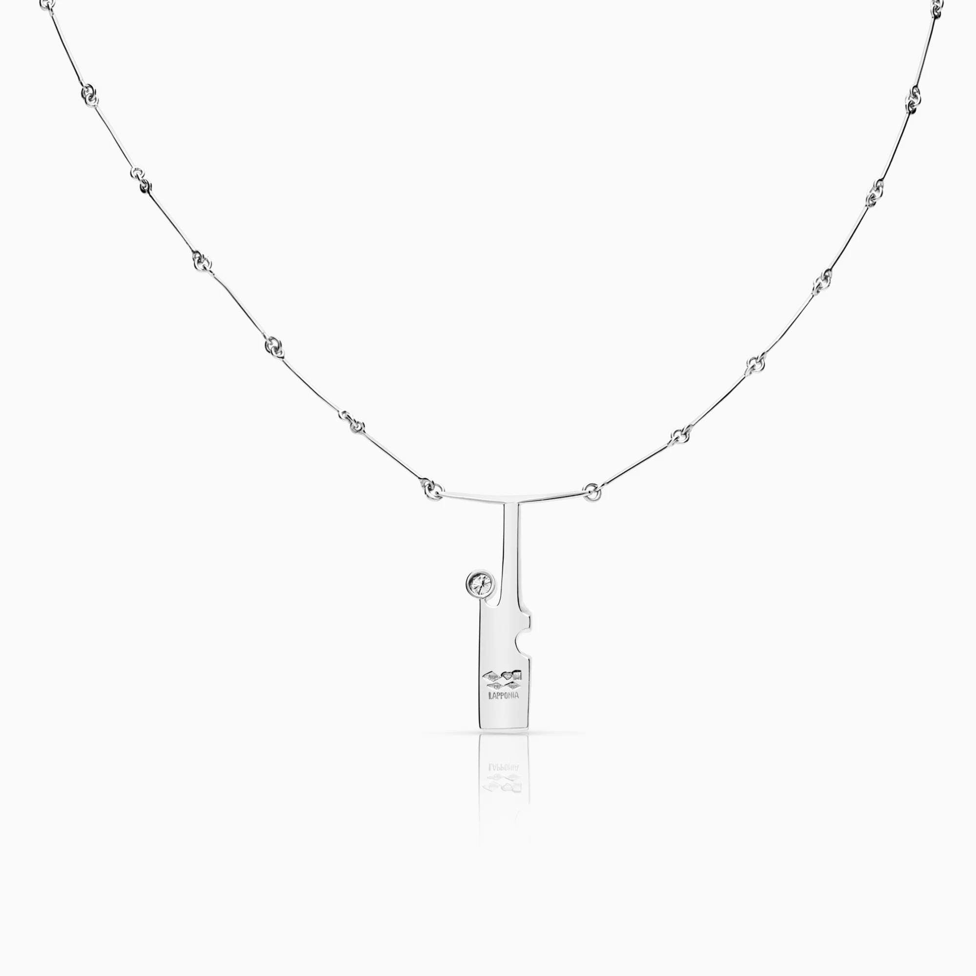 Lapponia necklace 0.10ct platinum - Image 3
