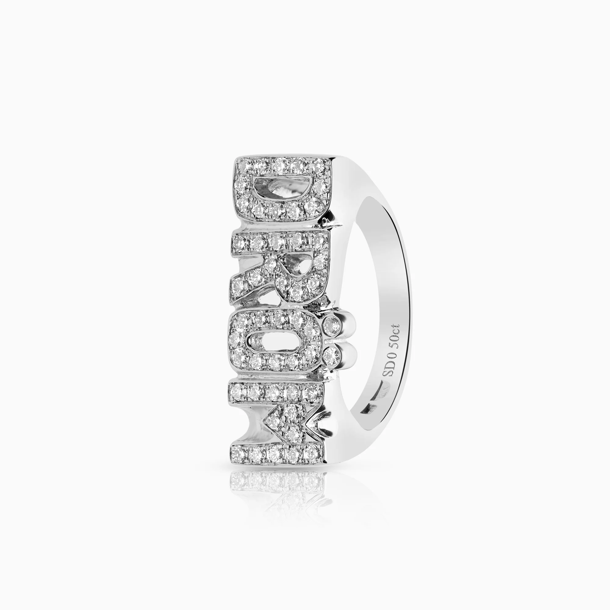 Maria Nilsdotter ring with lab-grown diamonds 0.50ct 18K white gold