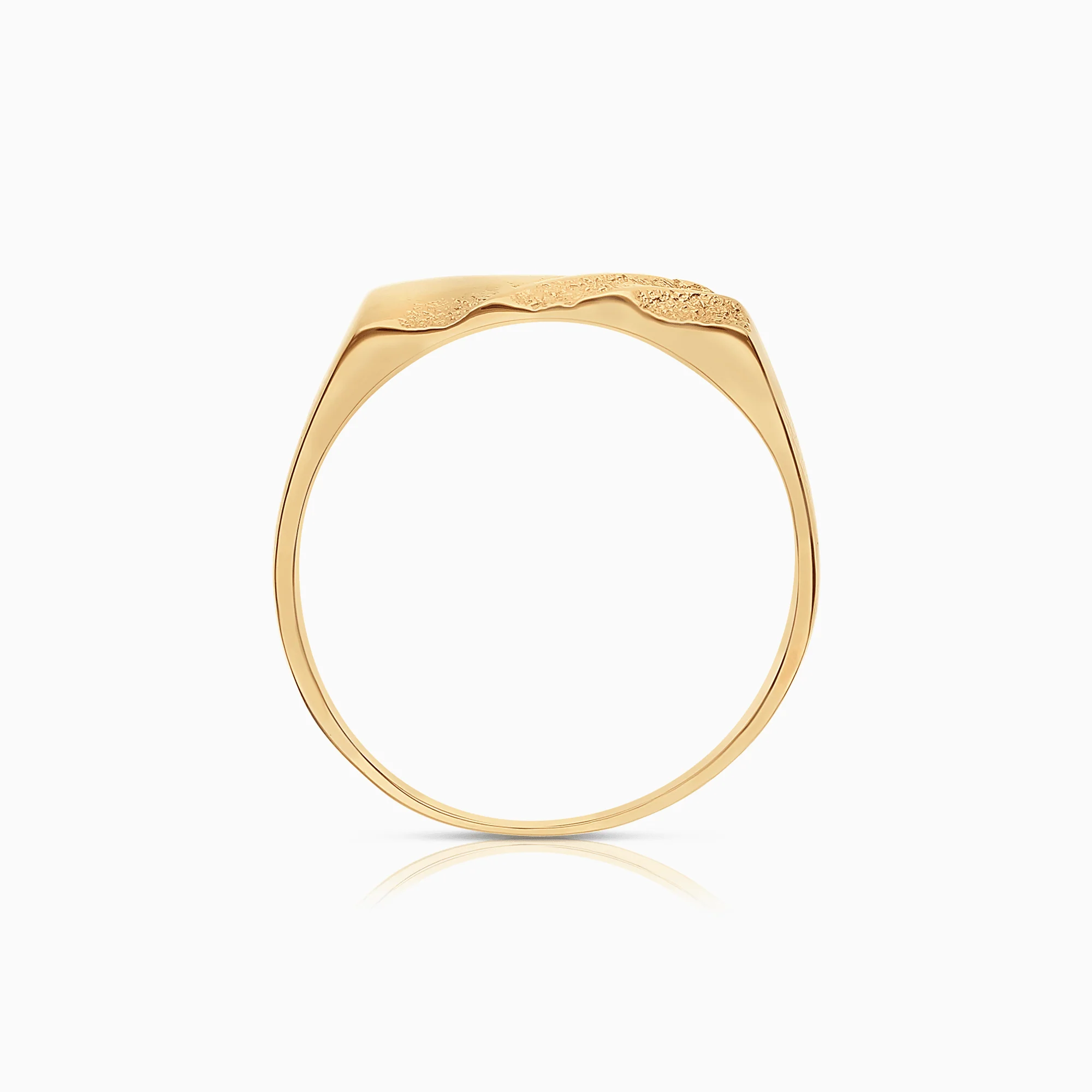 Patterned signet ring 3.90g 18K gold - Image 2