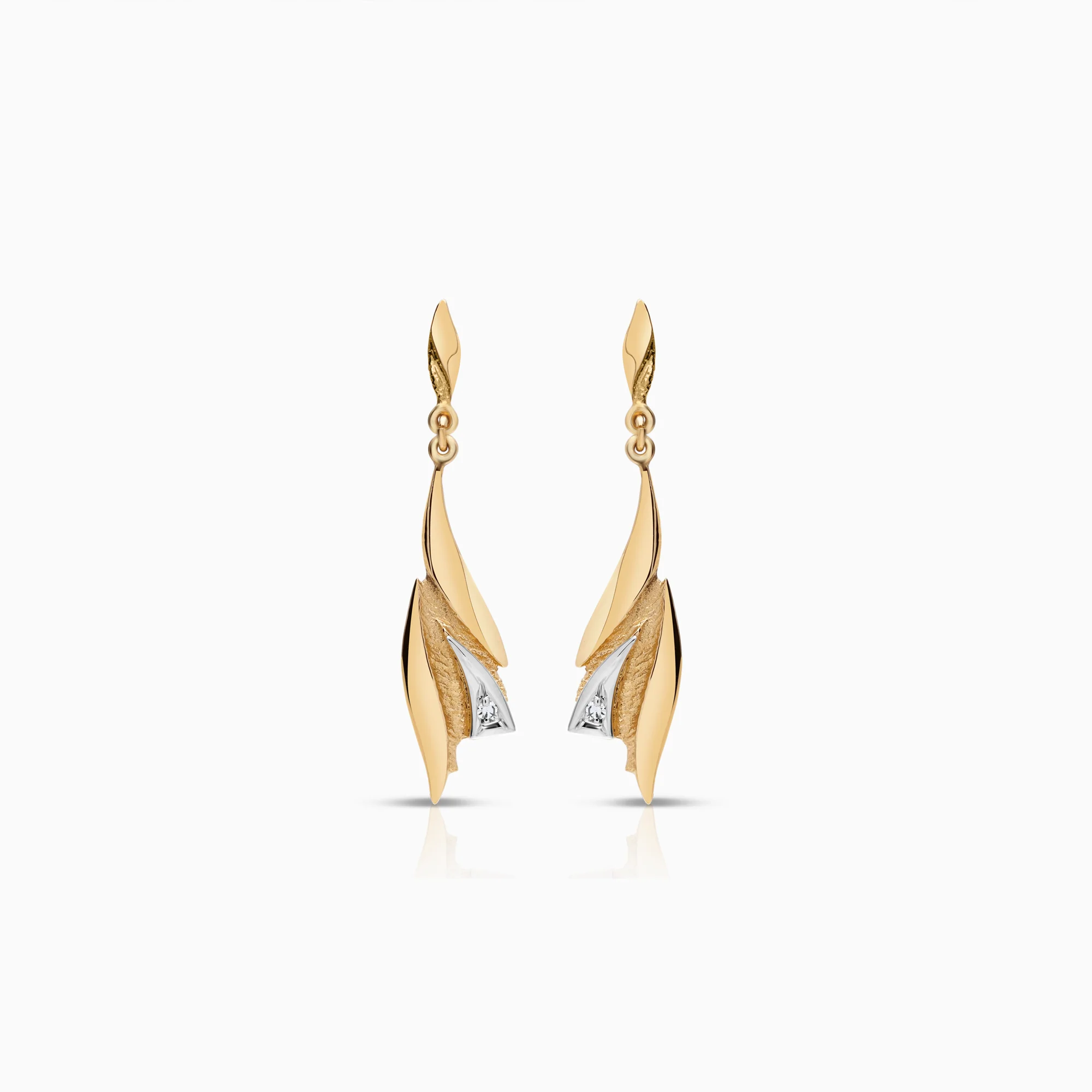 Earrings 0.02ct 18K gold
