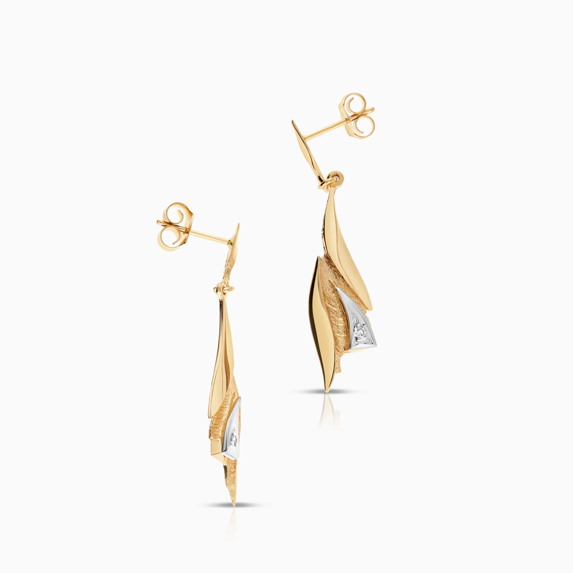 Earrings 0.02ct 18K gold - Image 2