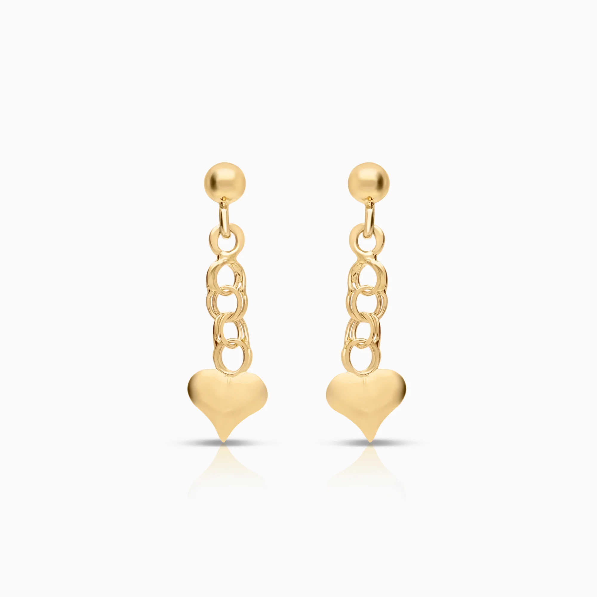 Earrings Bismarck with hearts 0.98g 18K gold
