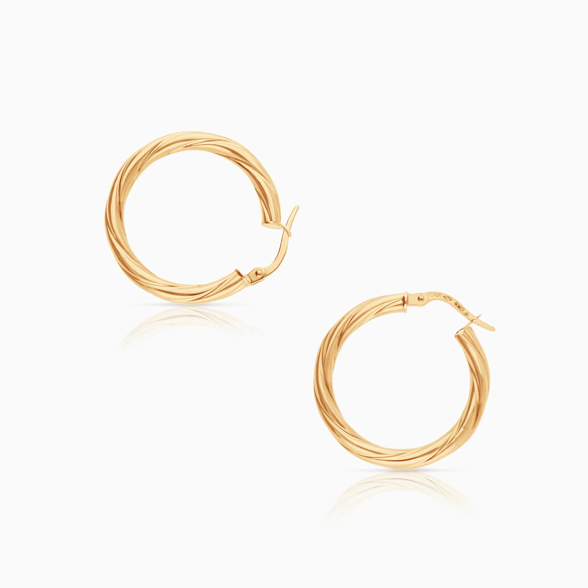 Earrings hoops 2.87g 18K gold - Image 2