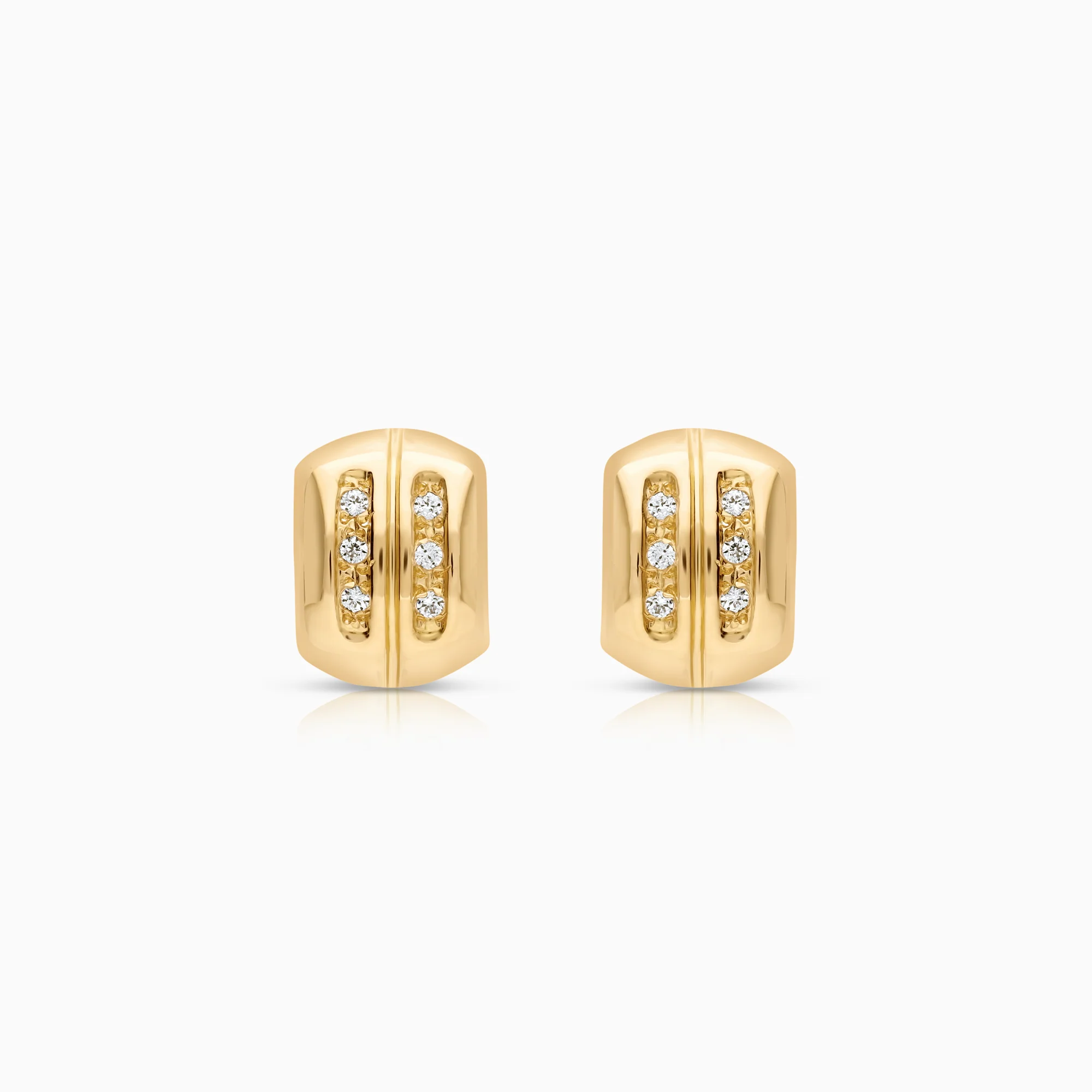 Earrings cubic zirconia 1.94g 18K gold