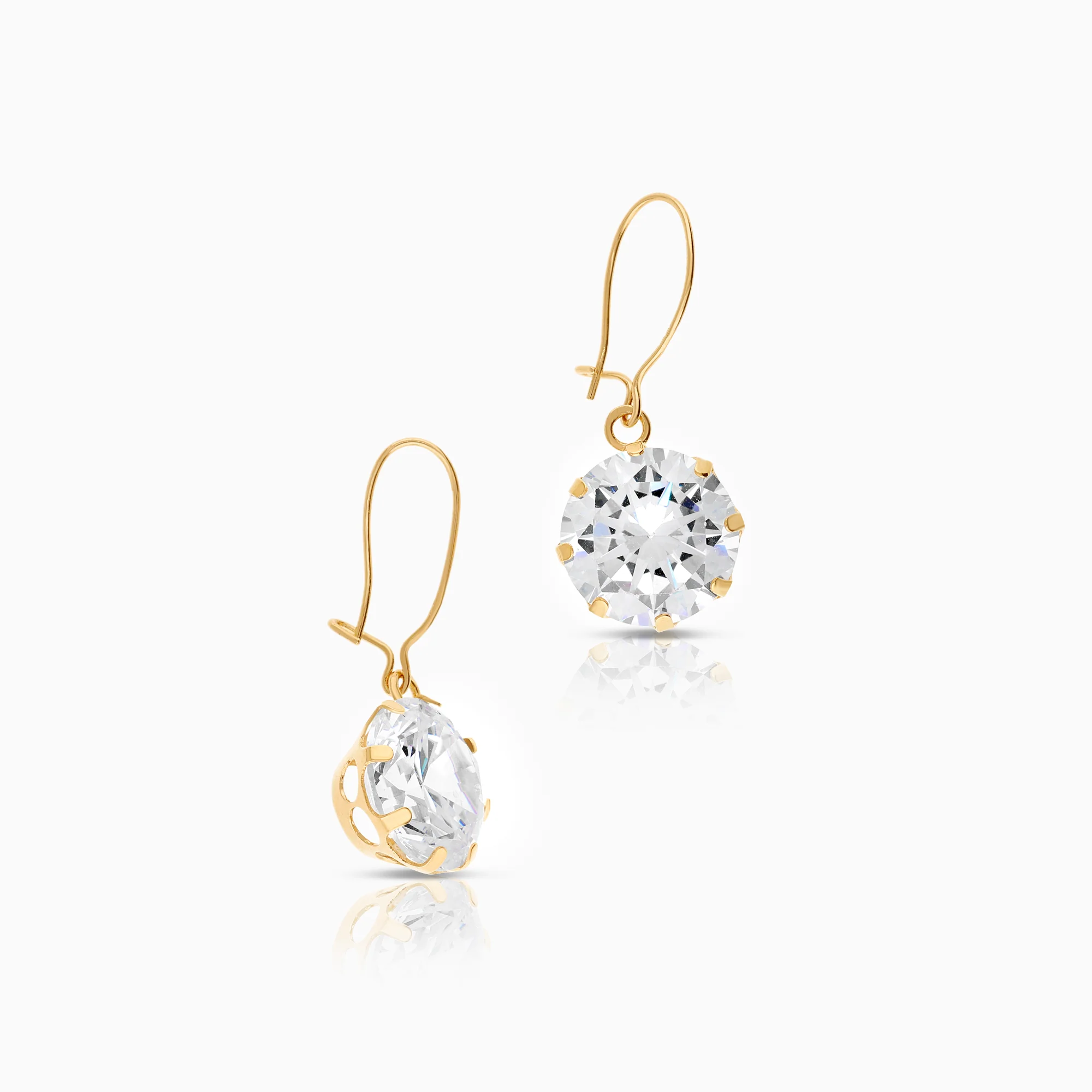 Earrings with cubic zirconia 3.53g 18K gold - Image 2