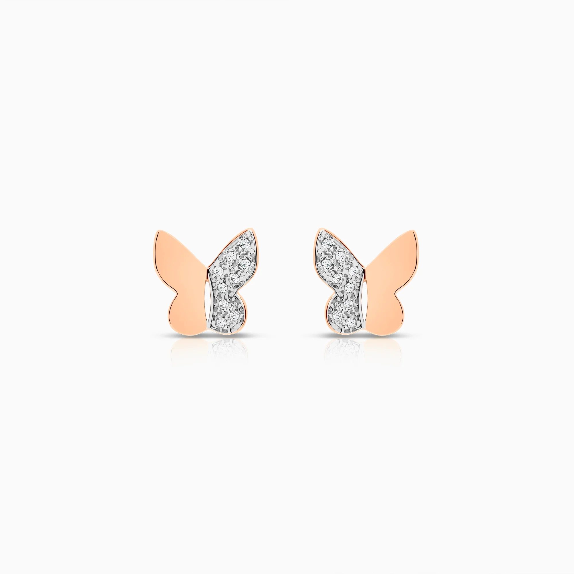 Butterfly earrings 3.59g 18K rose gold