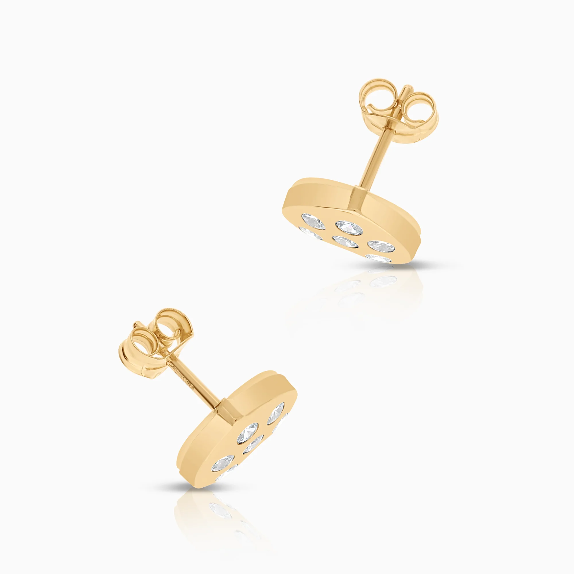 Heart earrings cubic zirconia 0.89g 18K gold - Image 2