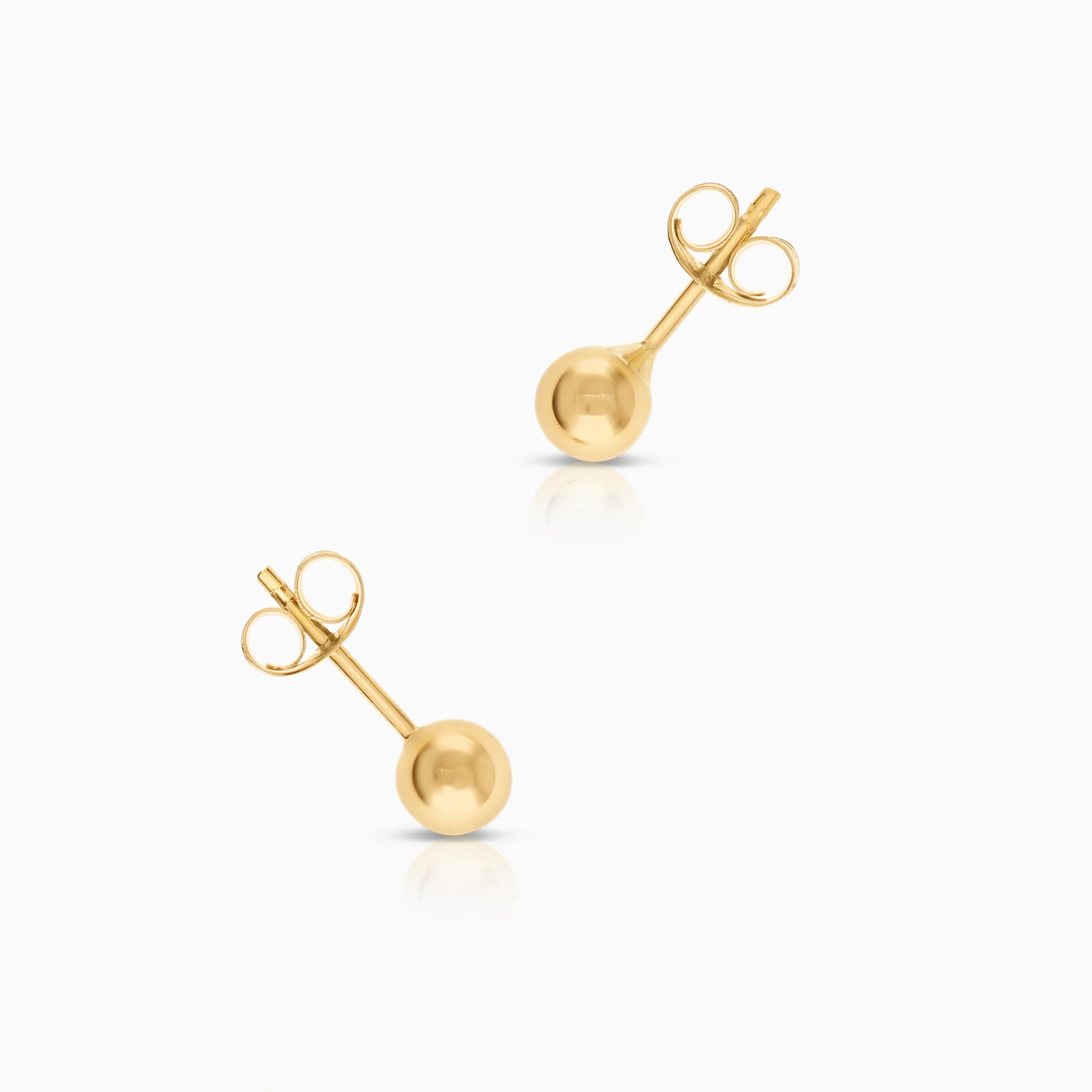 Gold ball earrings 0.45g 18K gold - Image 2