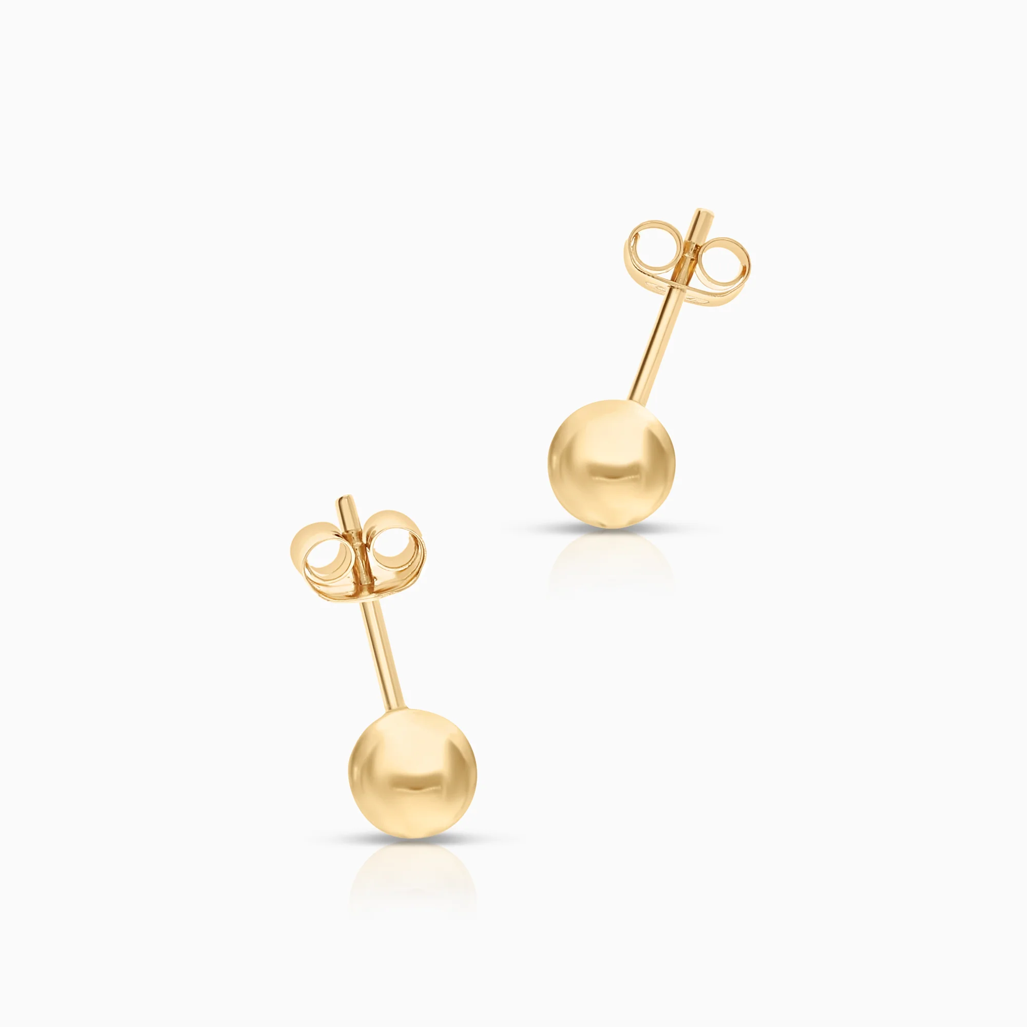 Earrings balls 0.65g 18K gold - Image 2
