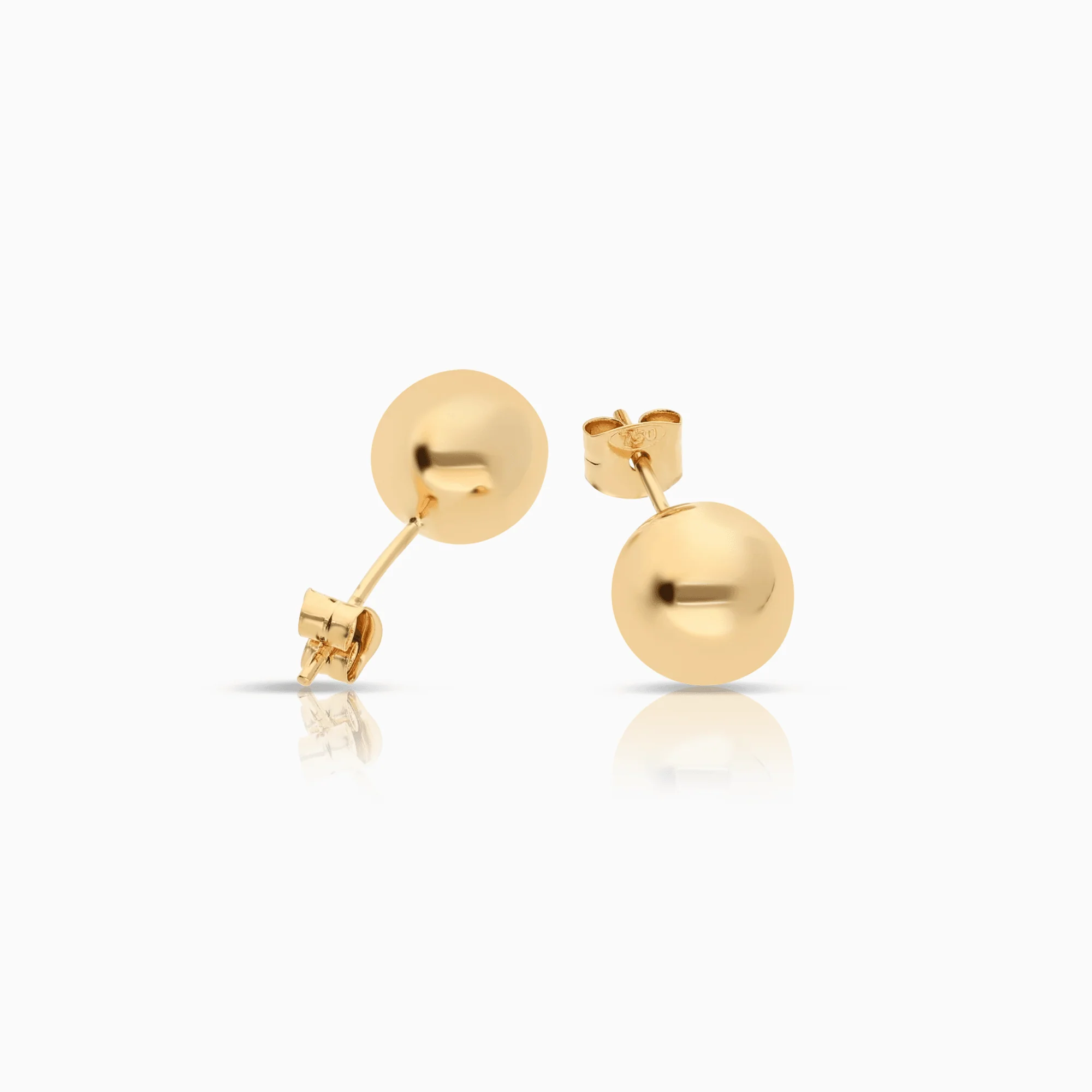 Earrings with beads 1.0g 18K gold - Image 2