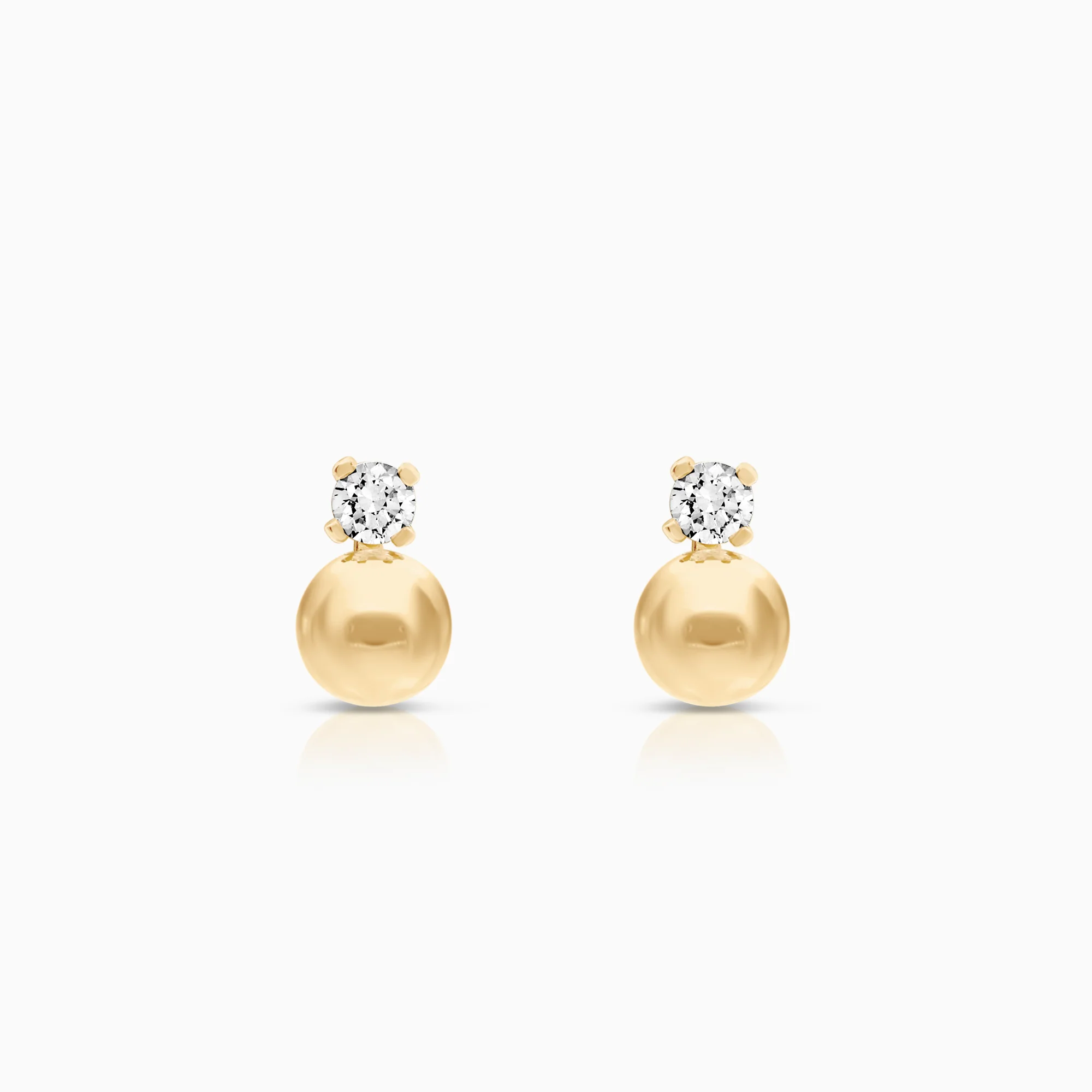 Earrings with cubic zirconia 0.70g 18K gold