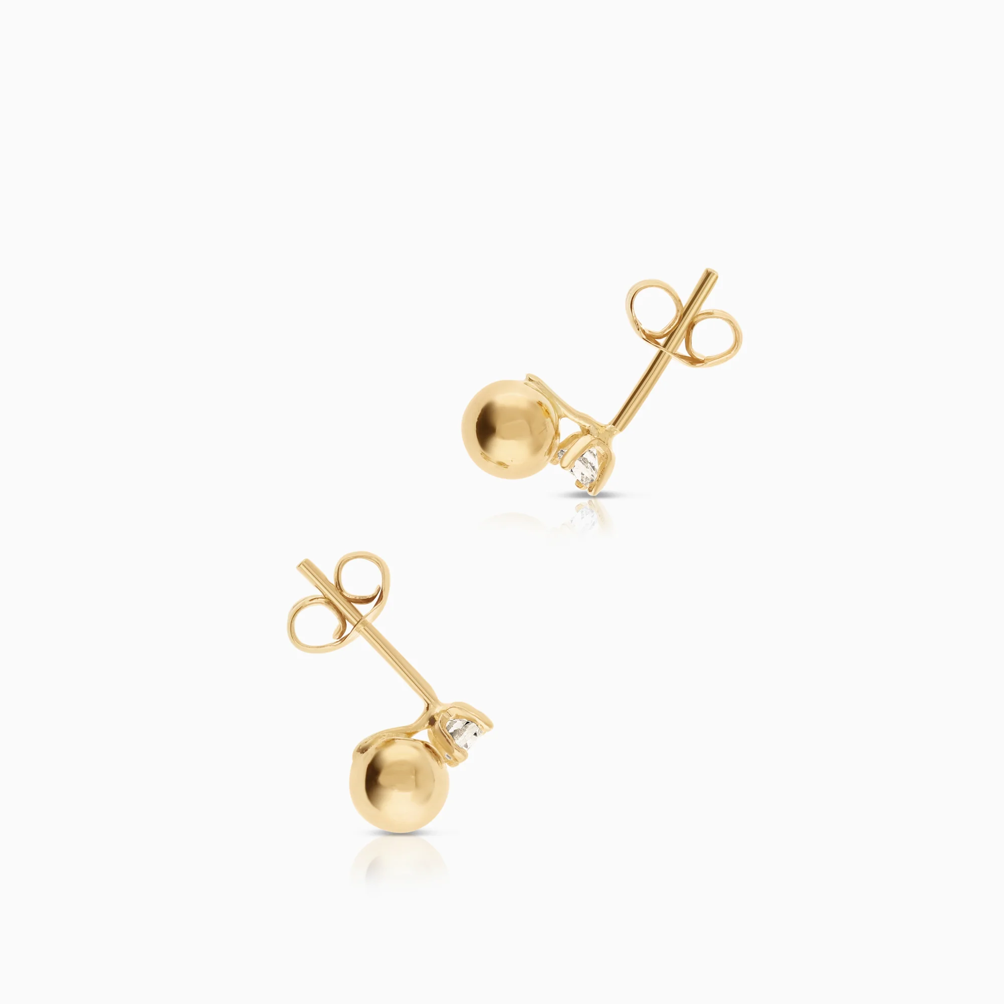 Earrings with cubic zirconia 0.70g 18K gold - Image 2