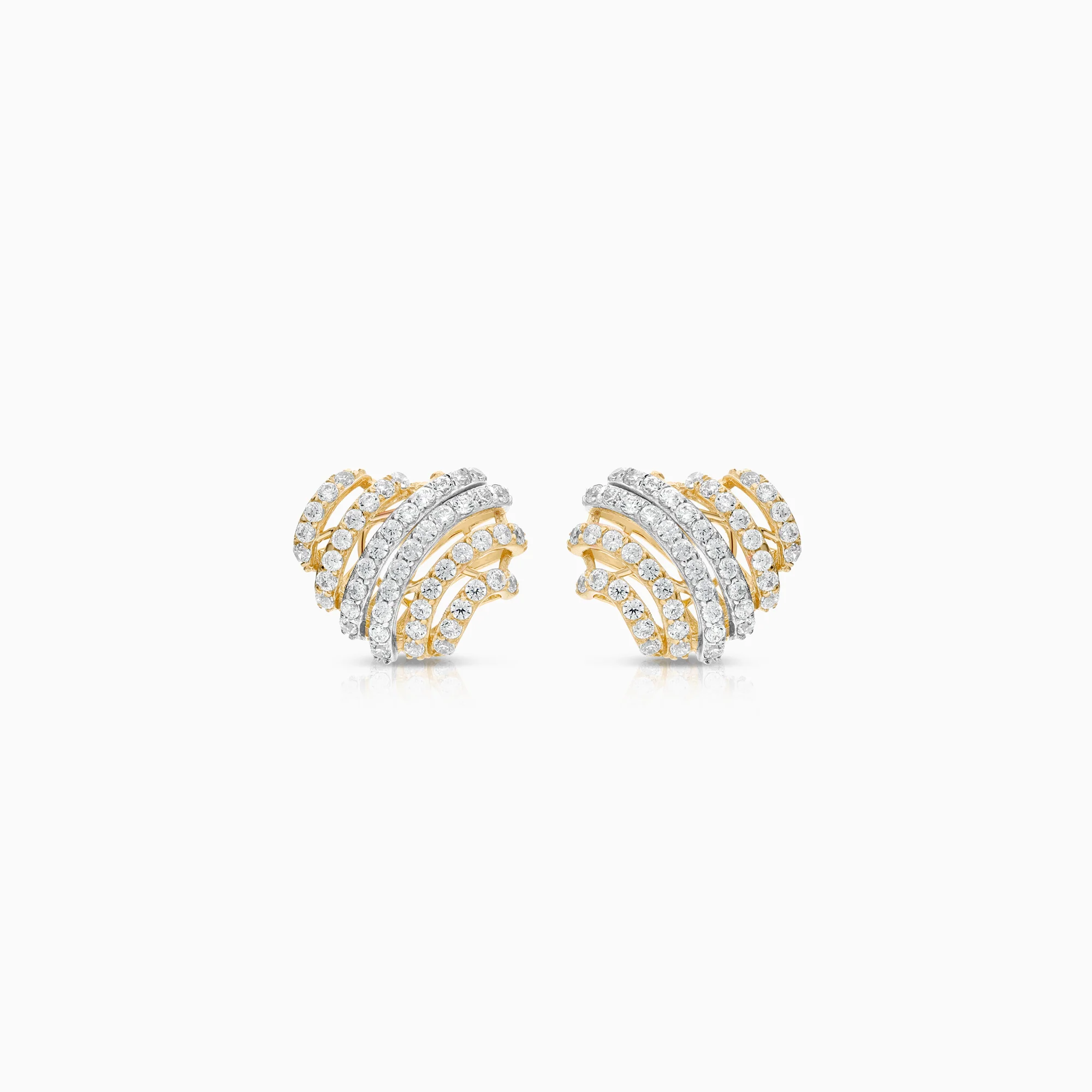 Earrings with cubic zirconia 3.26g 18K gold